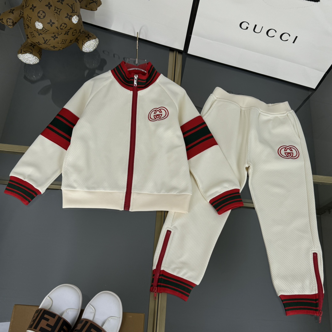 Gucci Odzież Odzież dziecięca Sklep internetowy
 Beżowy Czarny Biały Łączenie Dzieci Dziewczyna Unisex Bawełna