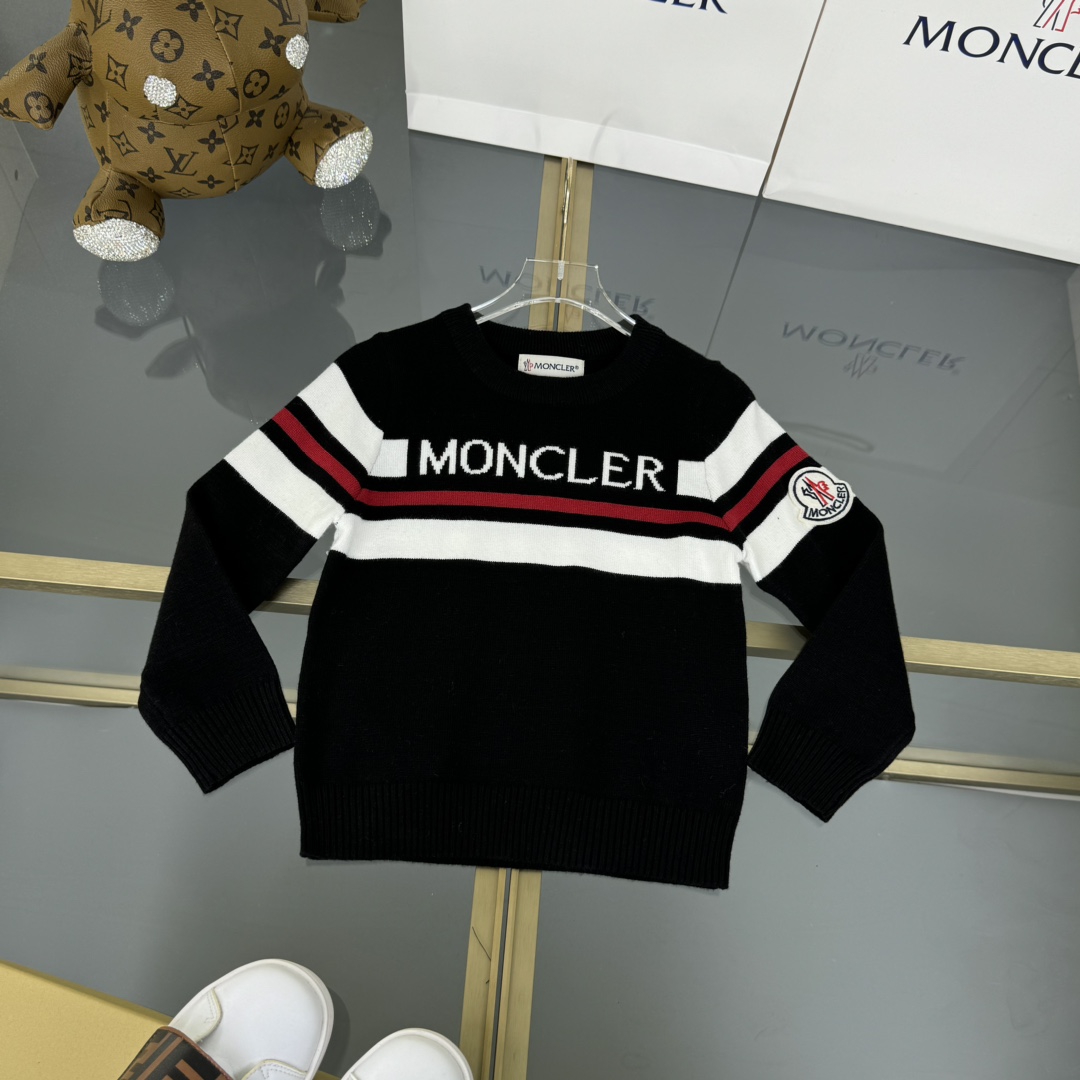 2024 Moncl Children’s Sweaters: Stylish Cotton Twirl Fabrics in Various Sizes - 图片 2