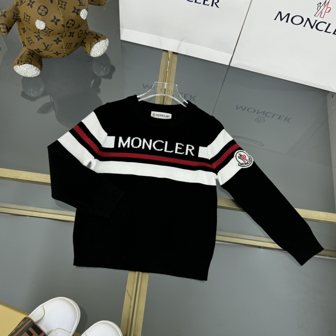 2024 Moncl Children’s Sweaters: Stylish Cotton Twirl Fabrics in Various Sizes - 图片 3