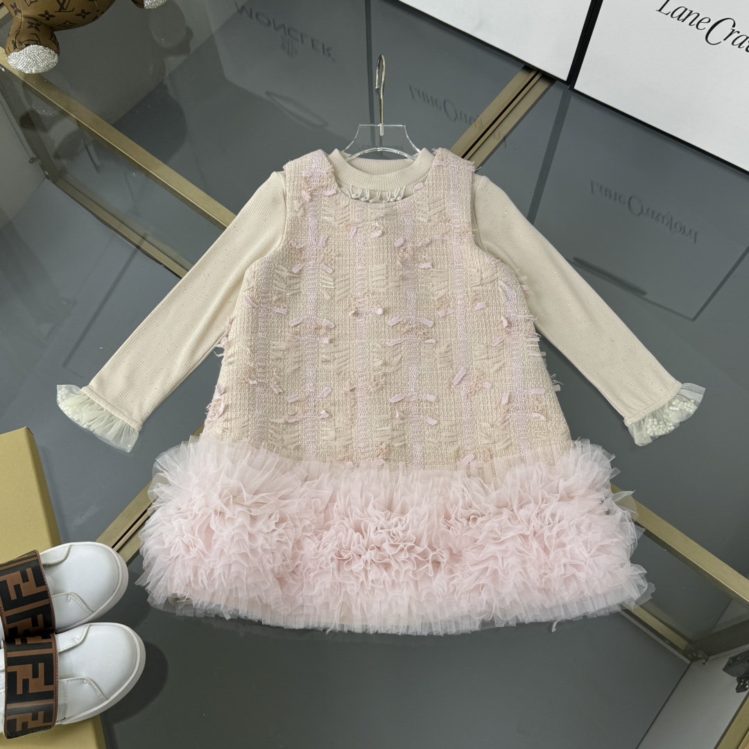 Chanel Robes Vêtements Pour Enfants Débardeur Les enfants Fille Tricot Fibre de polyester