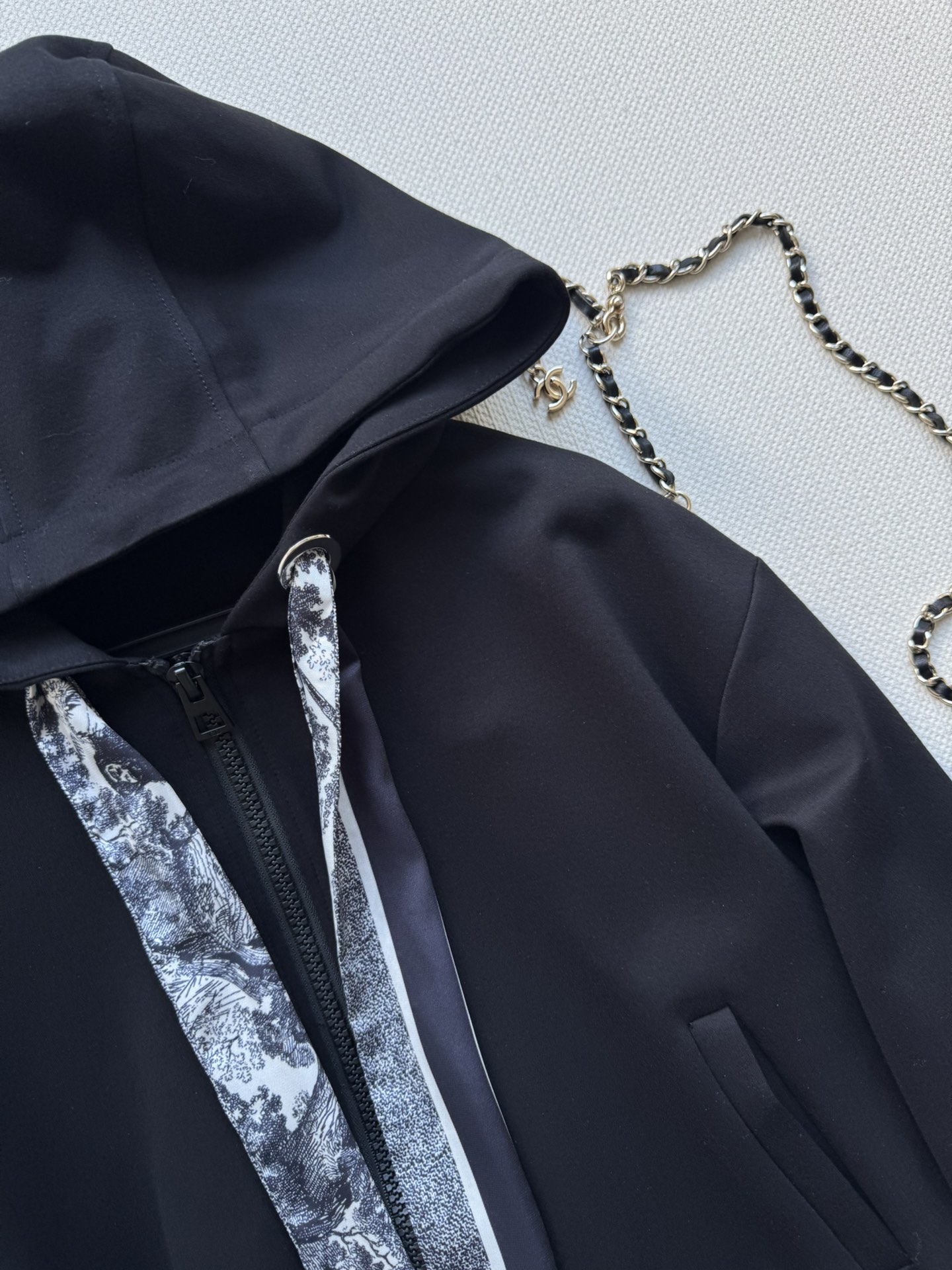 Dior Autumn New Silk Scarf Decor Hoodie Set, Women's Fashionable Outfit 6 i1756355306 1398 3