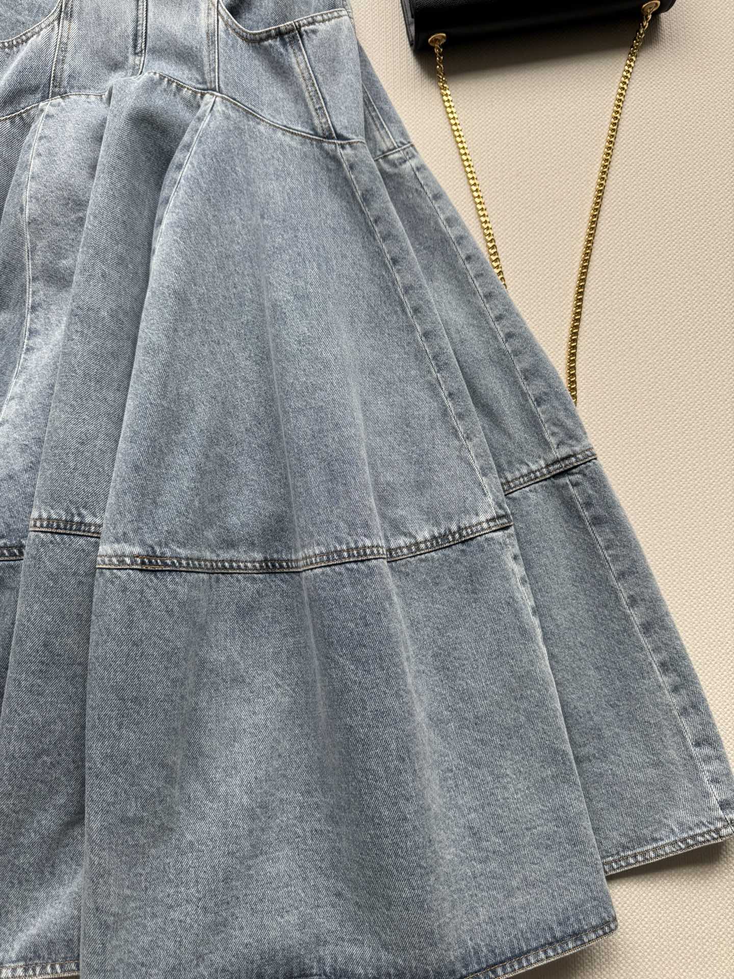 Zimmermann Denim Midi Skirt High Waist A-Line Flared Hem, Sweet Cool Style 6 i1756445359 8014 2