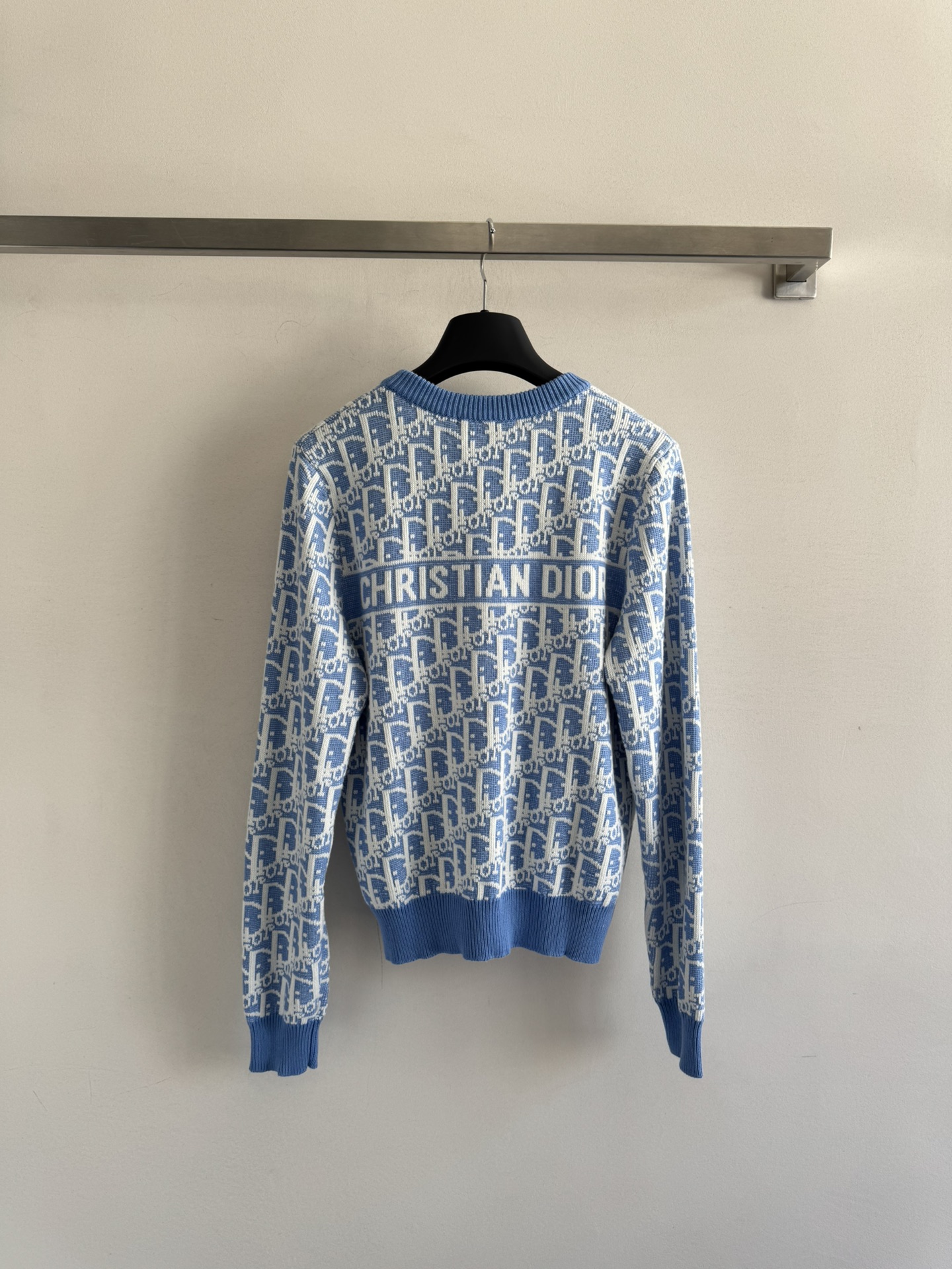Dior Women's Blue Knit Sweater with Logo Print - Soft and Comfortable 3 i1756613219 9771 0