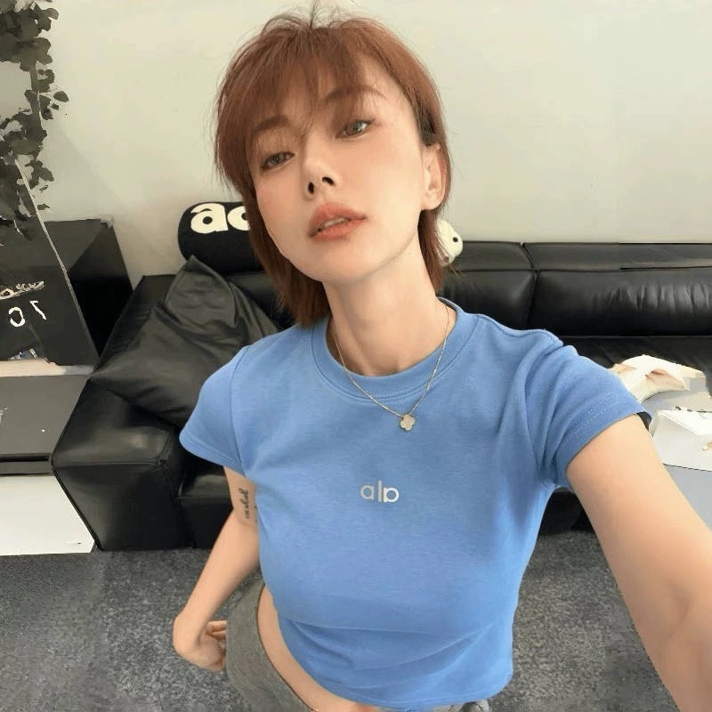 알로 여성 라운드넥 반팔 티셔츠 50764 이미지 2