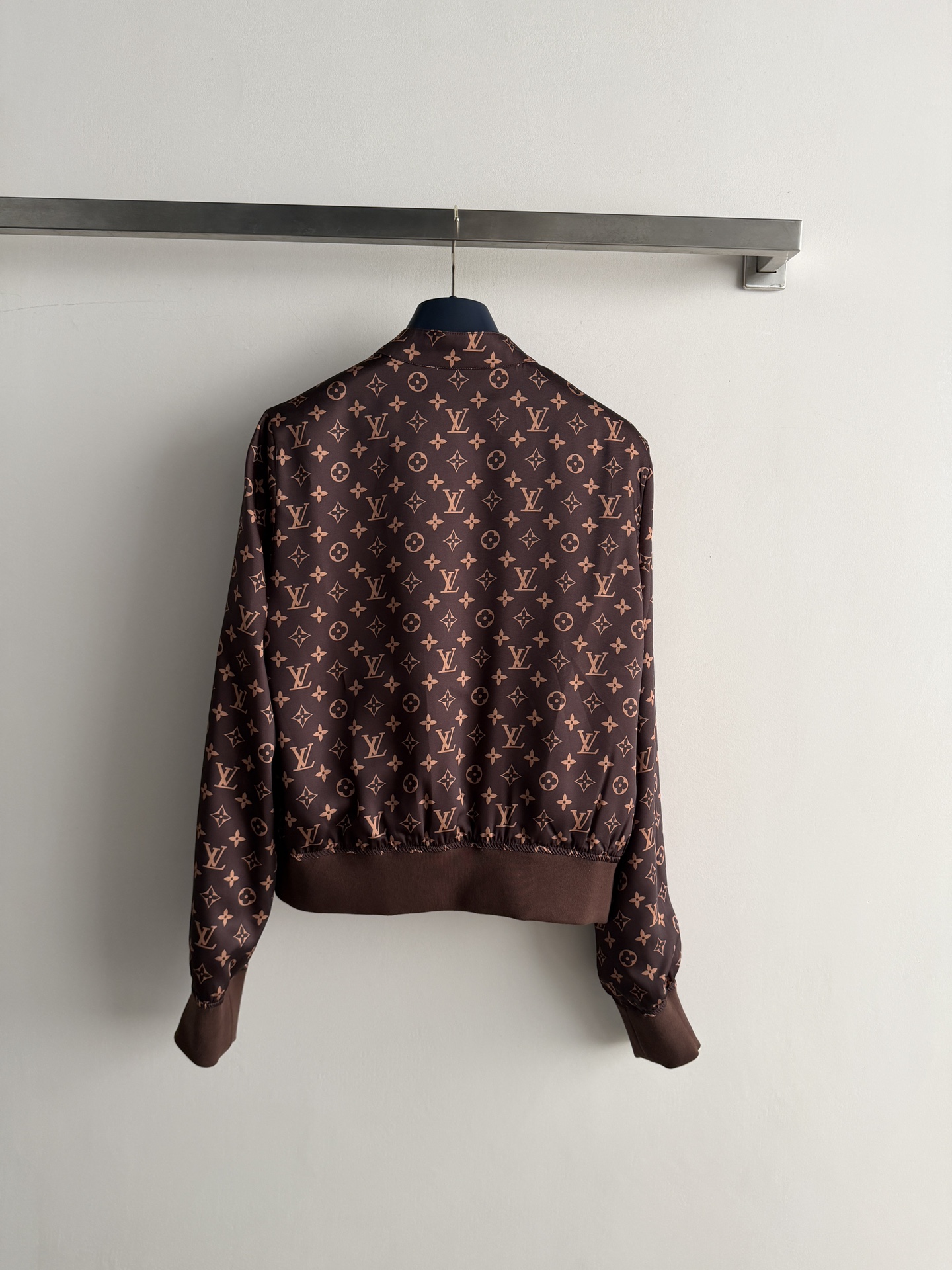 LV  Monogram Silk Reversible Bomber Jacket