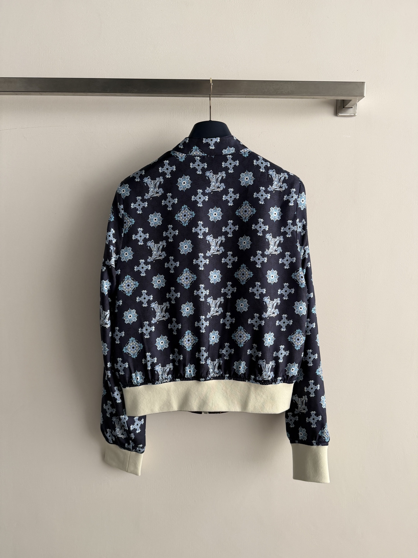 LV  Monogram Silk Reversible Bomber Jacket