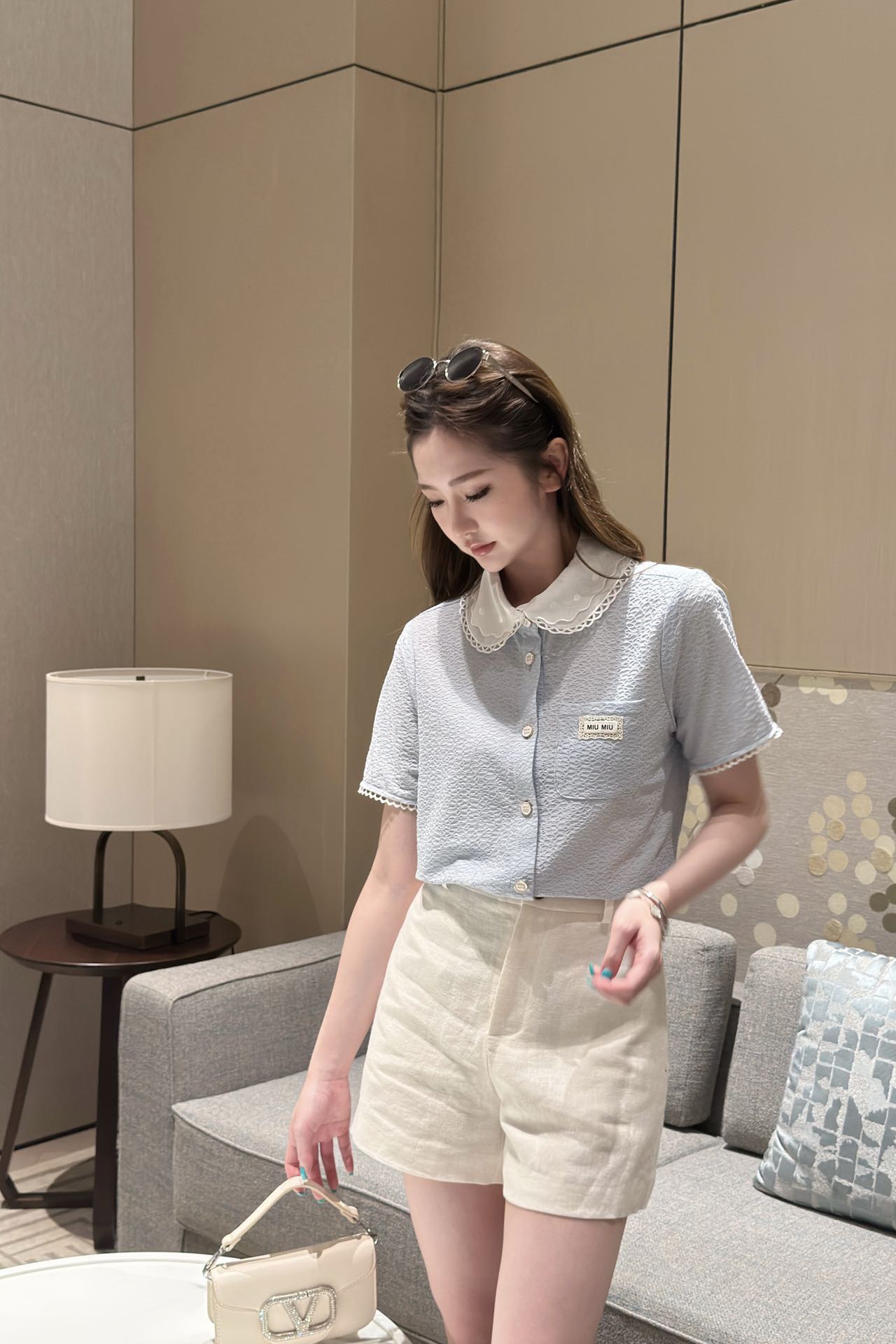 미우미우 여성 반팔 129695 Miu Miu T Shirt 썸네일 이미지