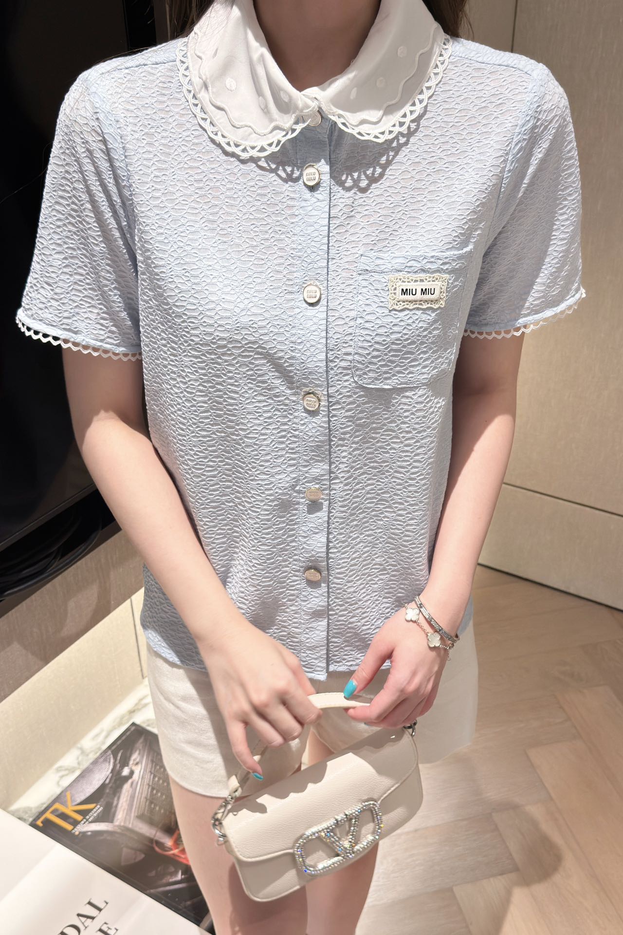 미우미우 여성 반팔 129695 Miu Miu T Shirt 썸네일 이미지