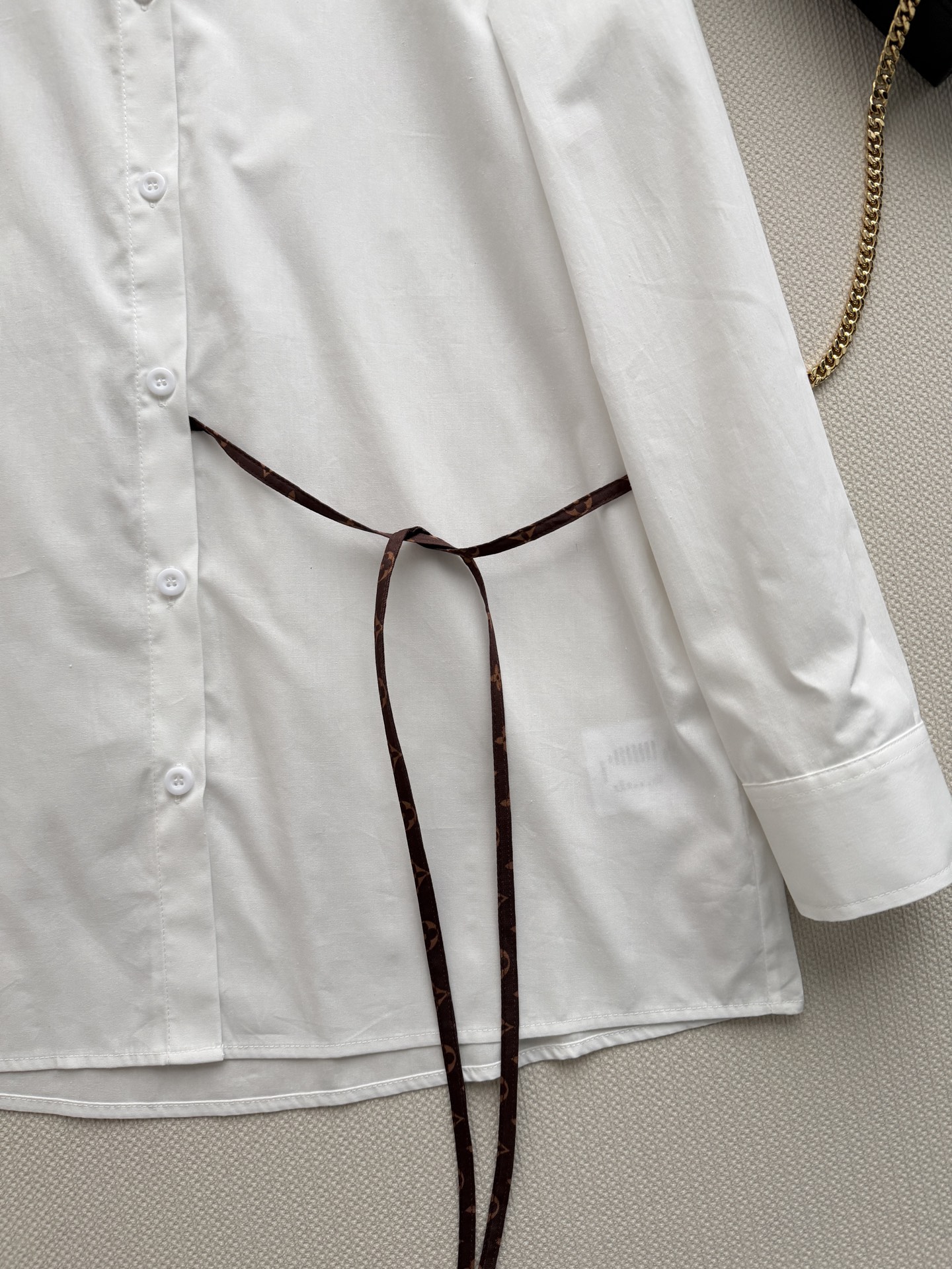 LV Shirt With Monogram String Tie