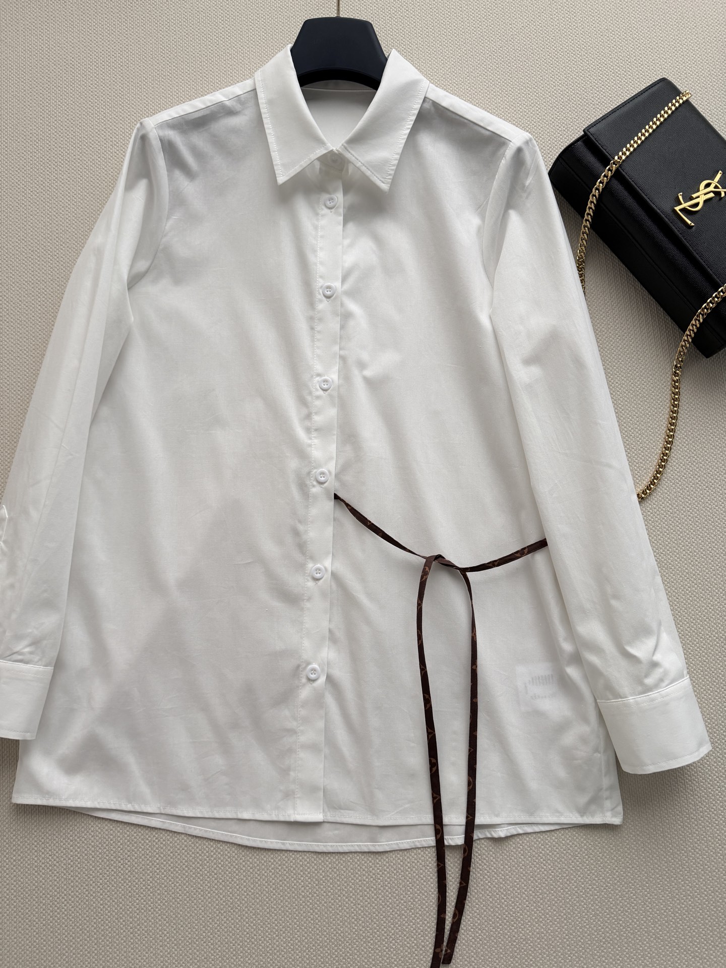 LV Shirt With Monogram String Tie