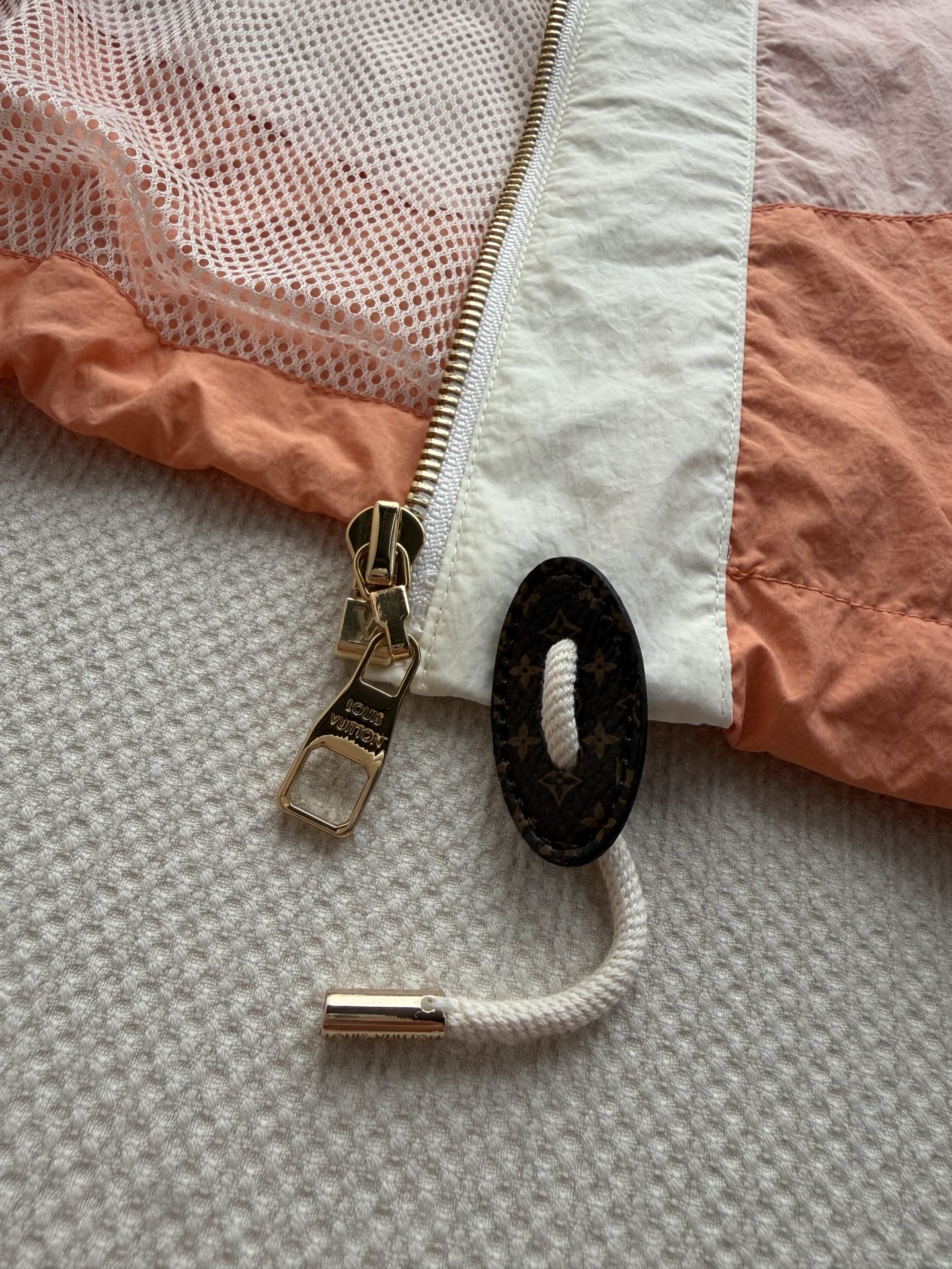 LV Chevron Colorblock Short Hooded Windbreaker