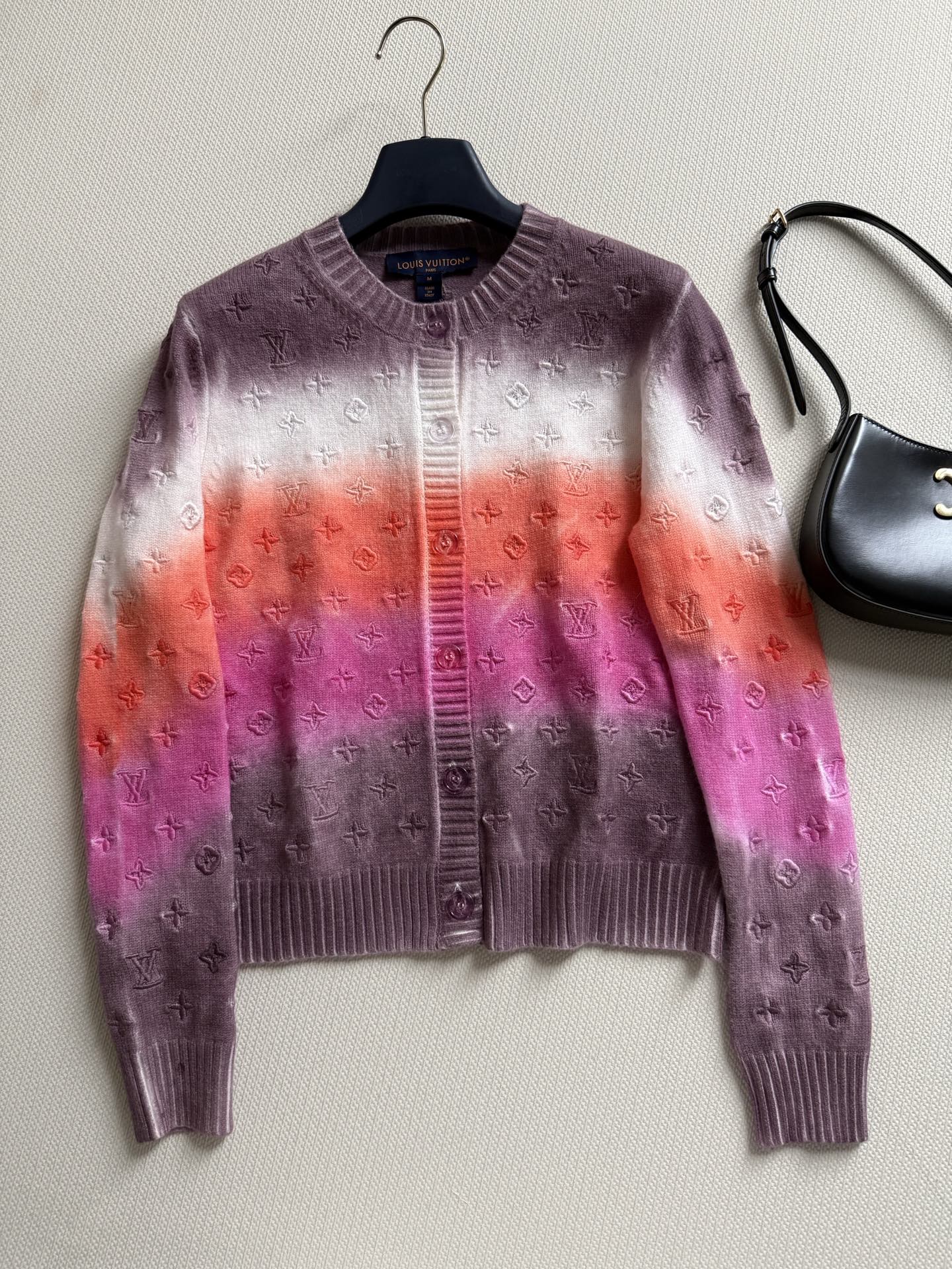 louis vuitton embroidered jacquard cardigan