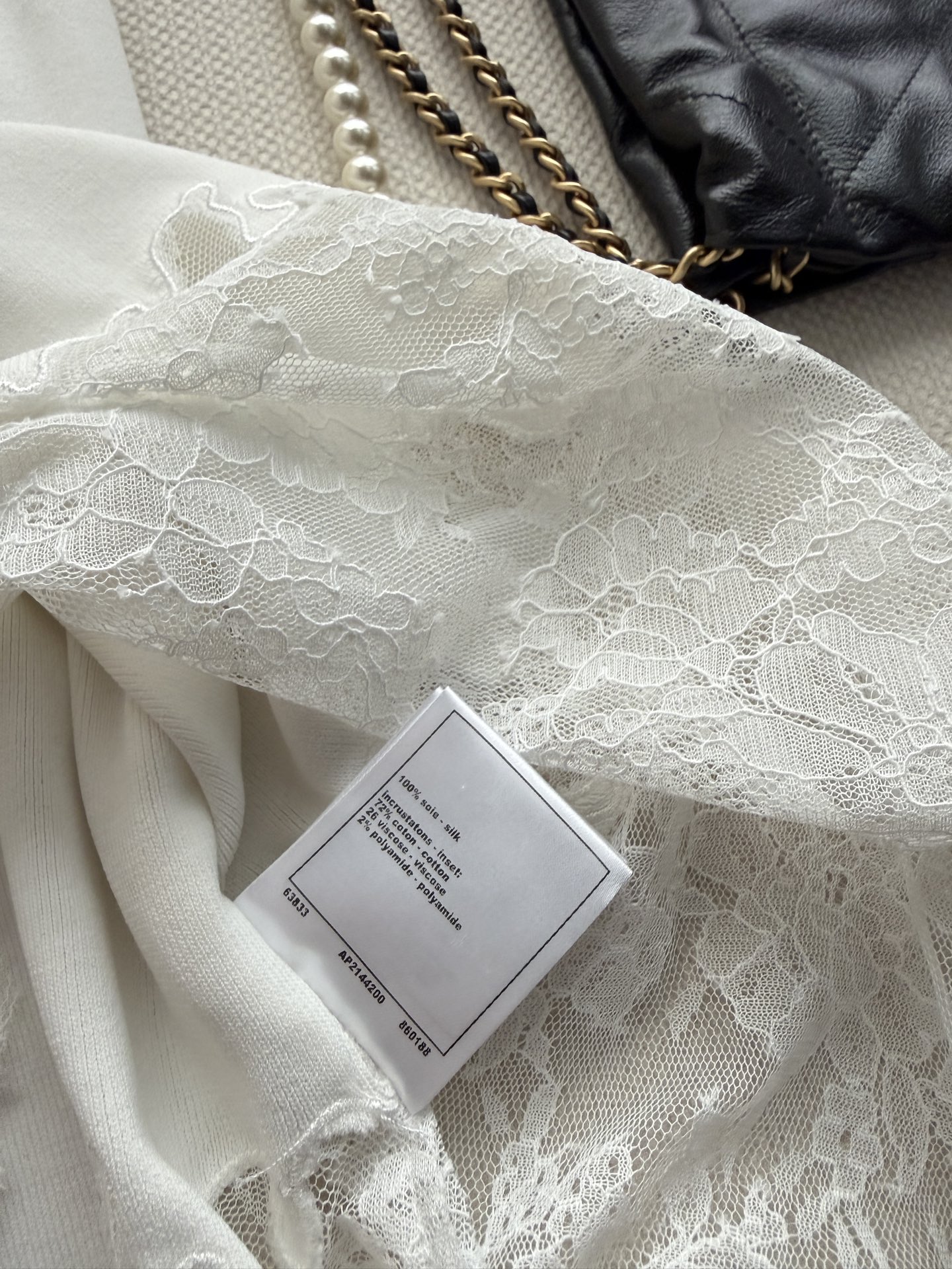 Chanel Lace Patchwork Camisole & Mid-length Skirt 
