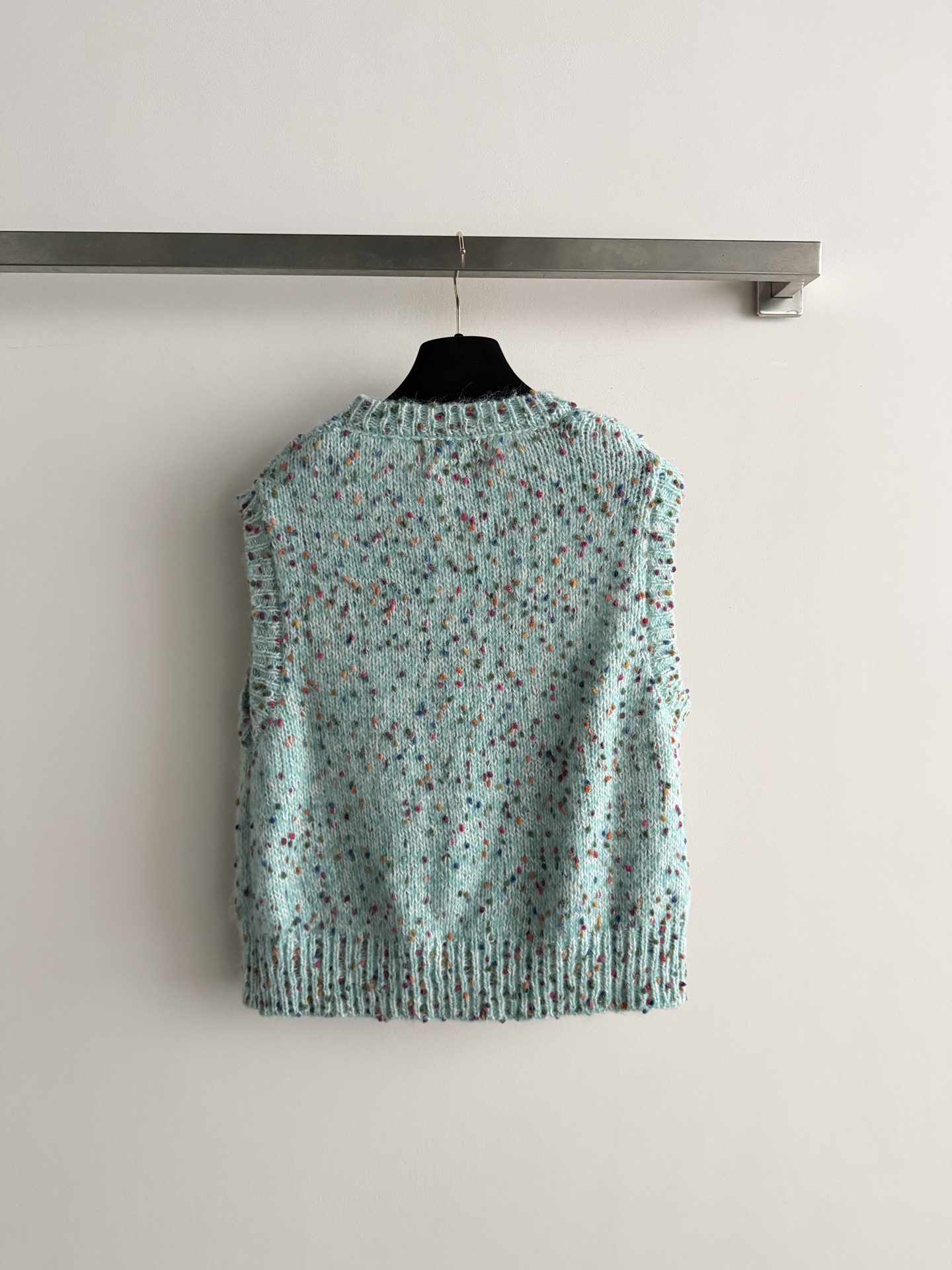 Chanel Mint Speckled Knit Vest