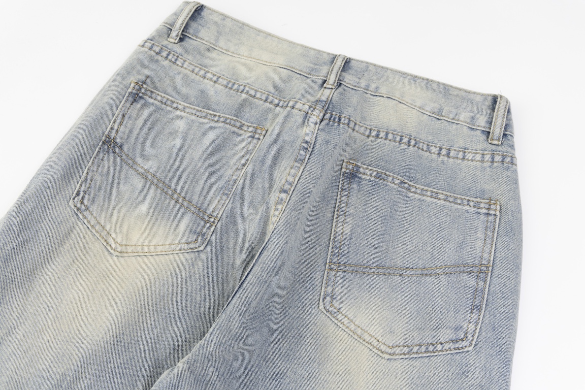 GTR #R12 High-Tech Water-Washing Cowboy Pants for Men and Women - 图片 7