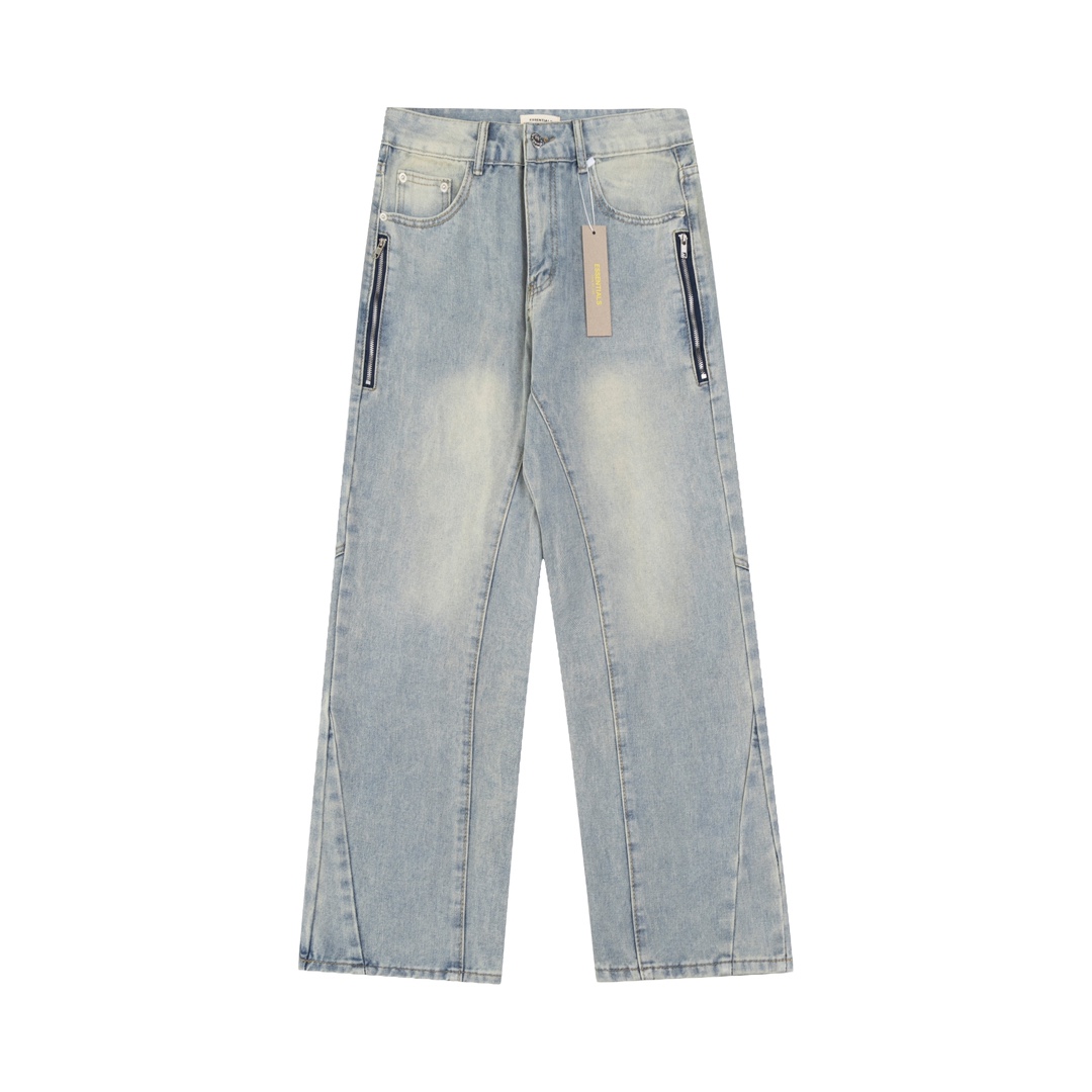 GTR #R12 High-Tech Water-Washing Cowboy Pants for Men and Women - 图片 2