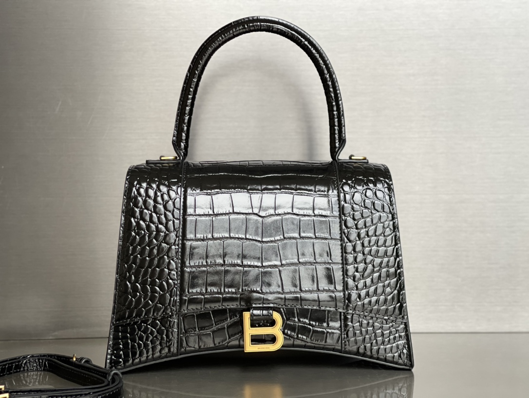 Balenciaga Borse Hourglass Vendita in Cina
 Nero Hardware oro Pelle bovina d’agnello di pecora Fashion