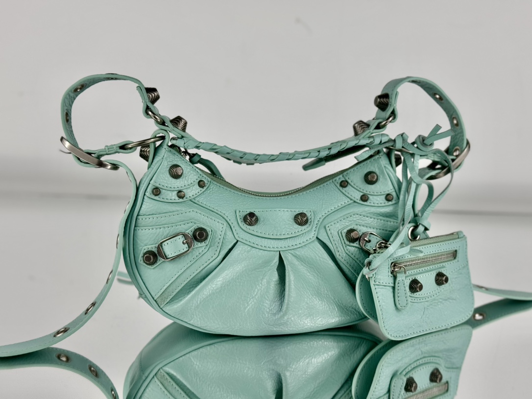 Balenciaga Le Cagole Borse Crossbody & Borse a Tracolla Verde Tessitura Vintage Moto