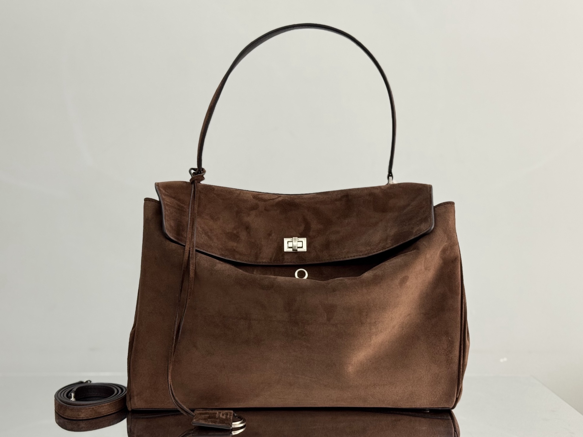 Balenciaga Rodeo Bag Large Suede Brown, Stylish and Functional Handbag