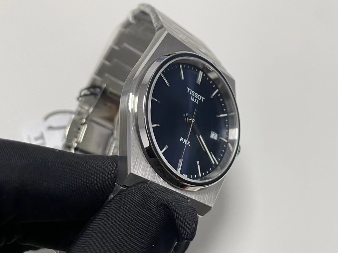 Tissot T-Classic PRX 316L Steel Male Watch with Stone Core Shell - 图片 5