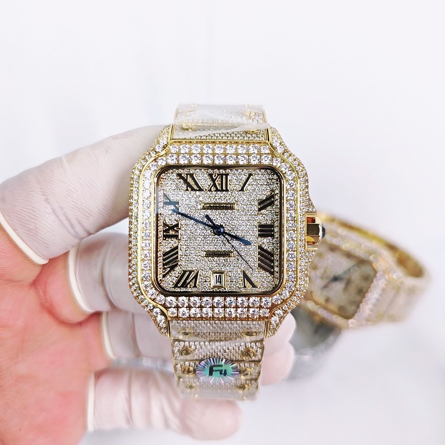 NO:765843,Produced by f4, Moissanite Sandos is in stock. Cartier Moissanite Sandos is in stock and shipped at high speed. Breaking the long shipping cycle of Moissanite styles, there is no need to wait for fast shipment.,, Cartier19860909f4出品,现货莫桑钻山度士. 卡地亚莫桑钻山度士现货,高速出货.打破莫桑钻款式出货周期长,快速出货不必等待.,,cartier,Watch