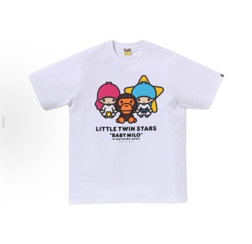 BAPE x Sanrio Little Twin Stars White Tee - Limited Edition Collaboration 1 BAPE x Sanrio Little Twin Stars White Tee - Limited Edition Collaboration