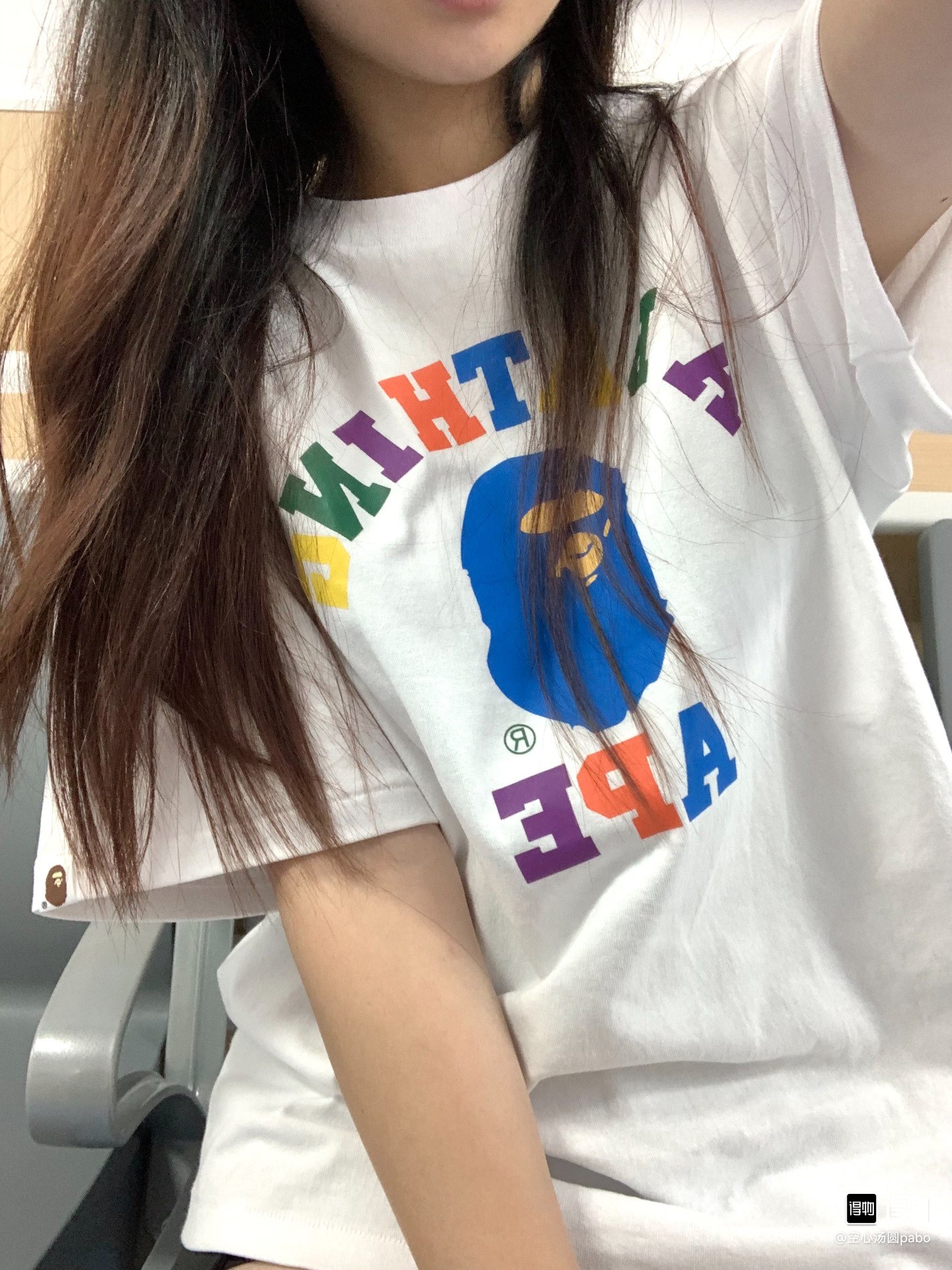 P55

001205款A BATHING APE 印花图案圆领短袖T恤 男女同款  码数smlxlxxl  黑色白色