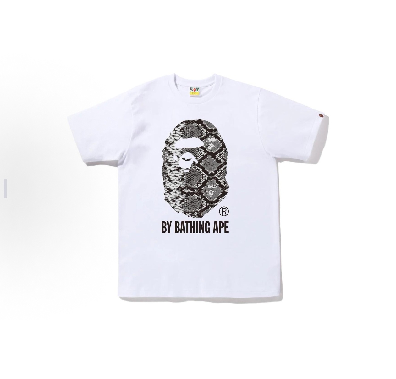 P55

001206款BAPE 猿人字母Logo印花圆领短袖T恤 男女同款  码数smlxlxxl  黑棕，白棕，黑灰，白灰