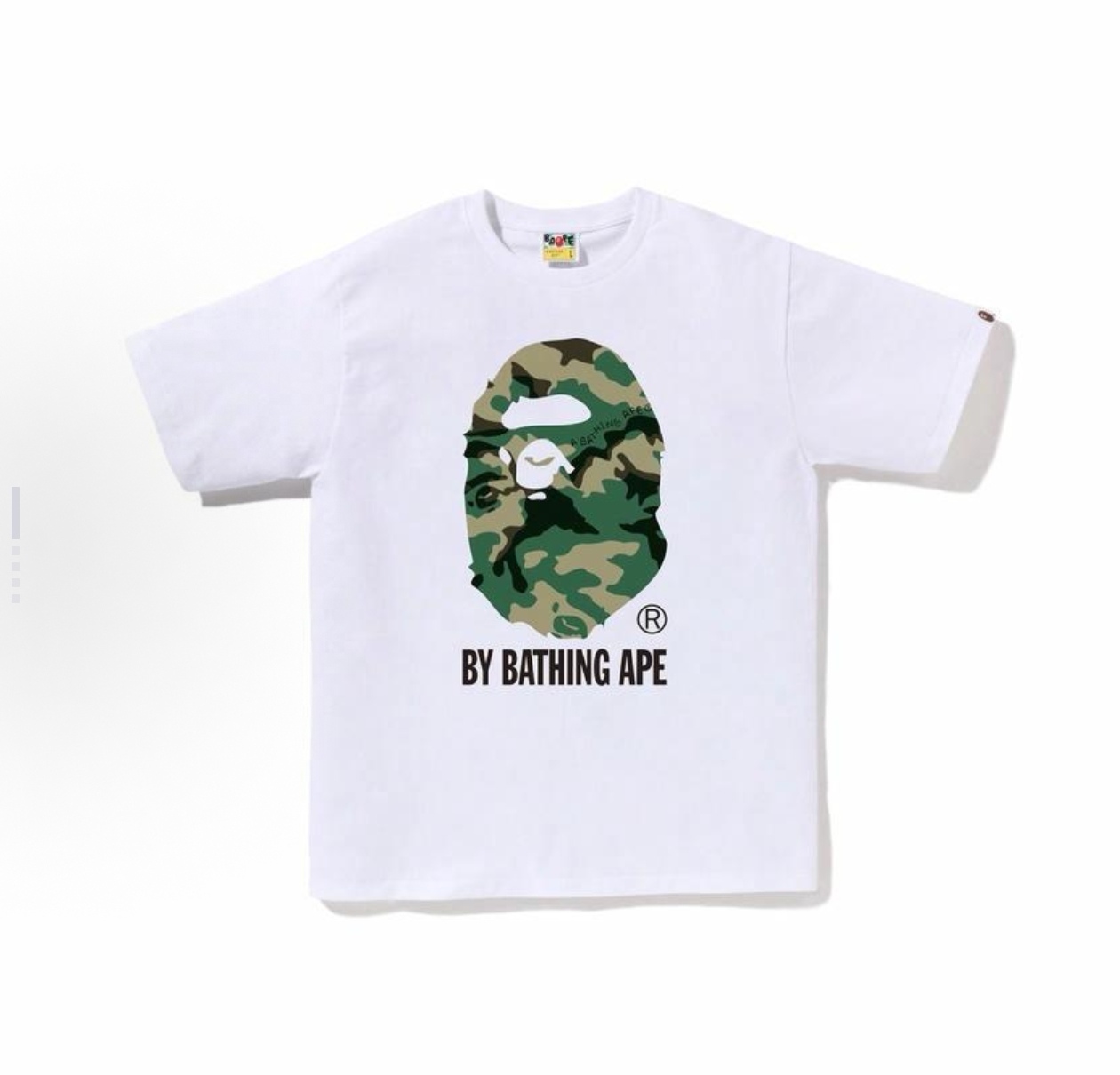 P55

001207款A BATHING APE SS23 森林迷彩大猿人字母印花图案T恤 男女同款  码数smlxlxxl  黑色白色