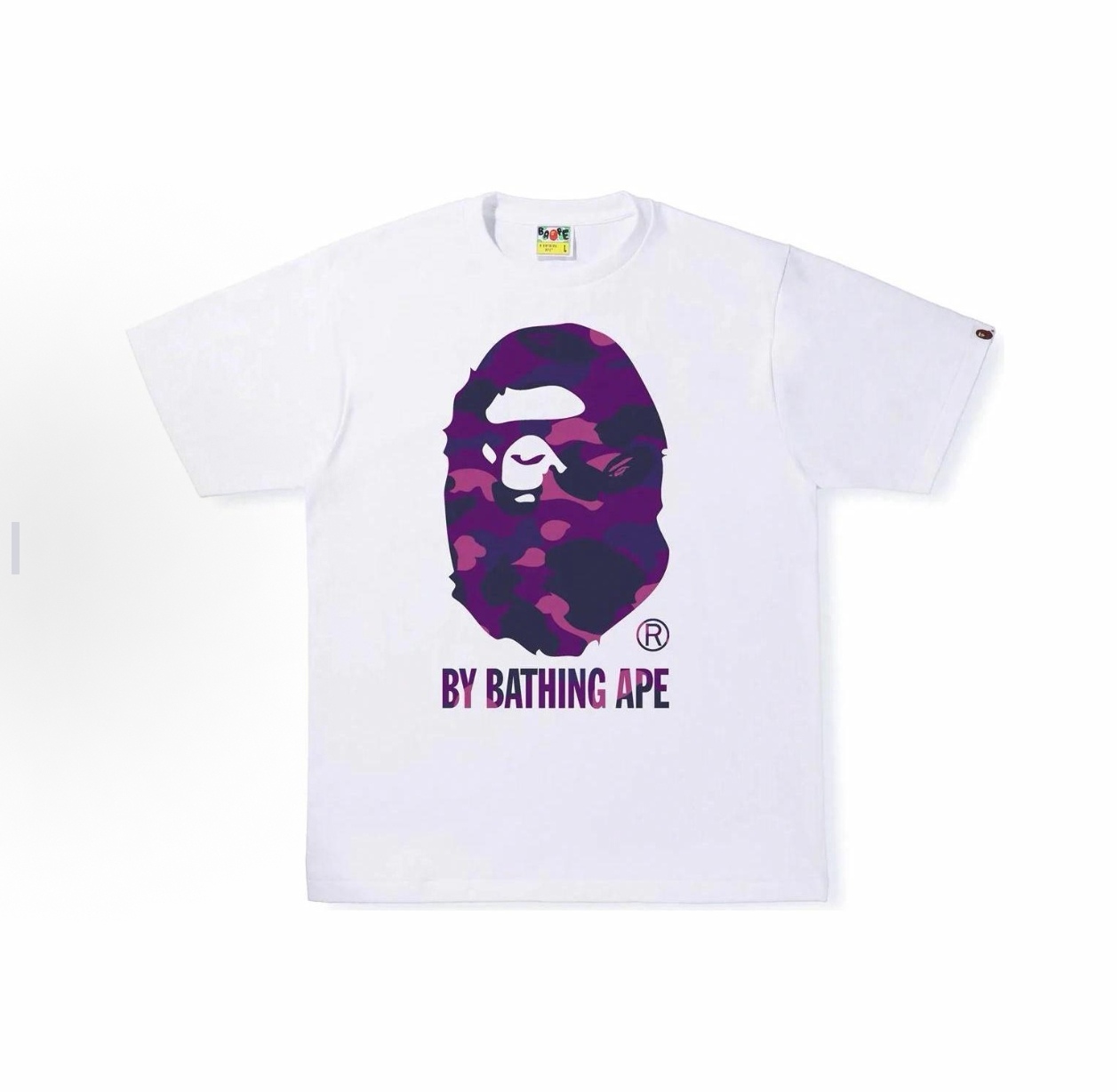 P55

001210款BAPE Color Camo By Bathing Ape Tee 猿人Logo印花圆领短袖T恤 男女同款  码数smlxlxxl 黑蓝，白蓝，黑紫，白紫，黑红，白红