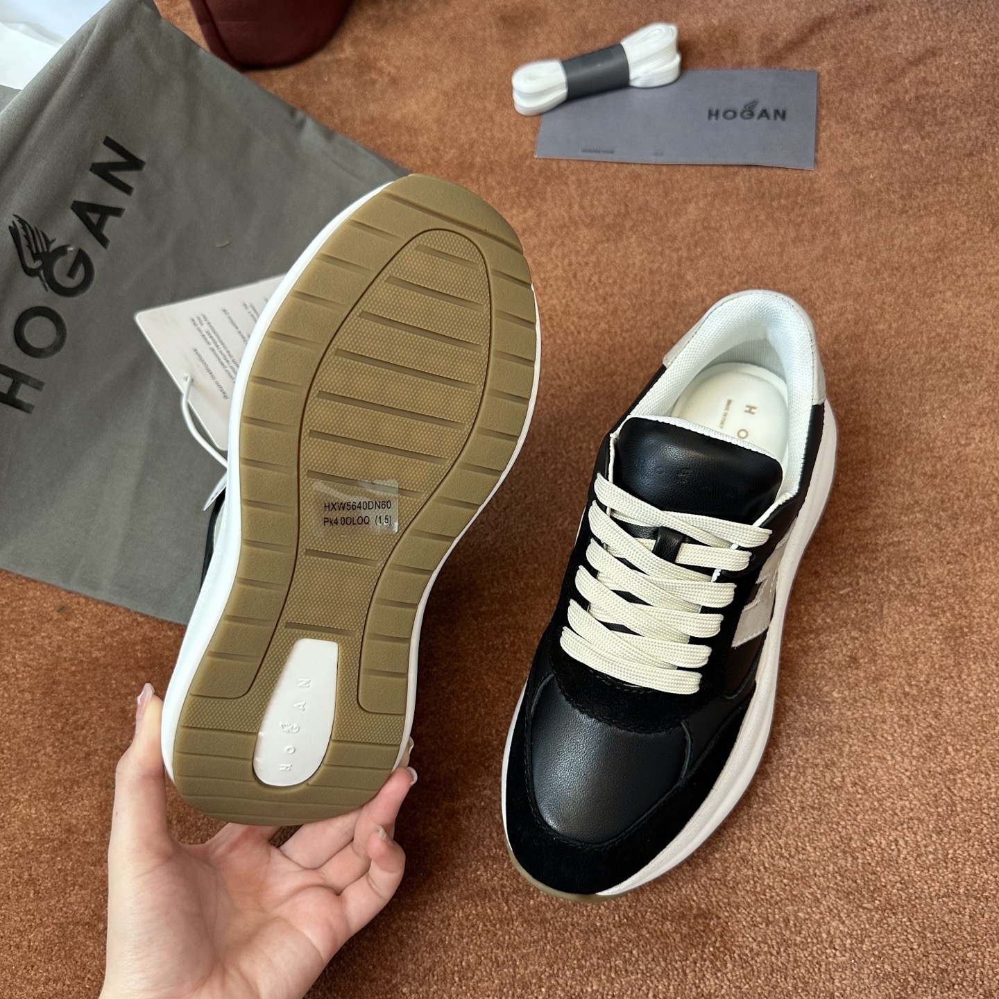 호간 플랫폼 가죽 신발 74607 이미지 6