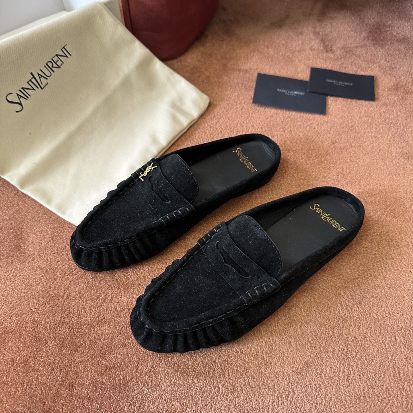 생로랑 YSL 앞코 덮인 뮬 108324 이미지 2