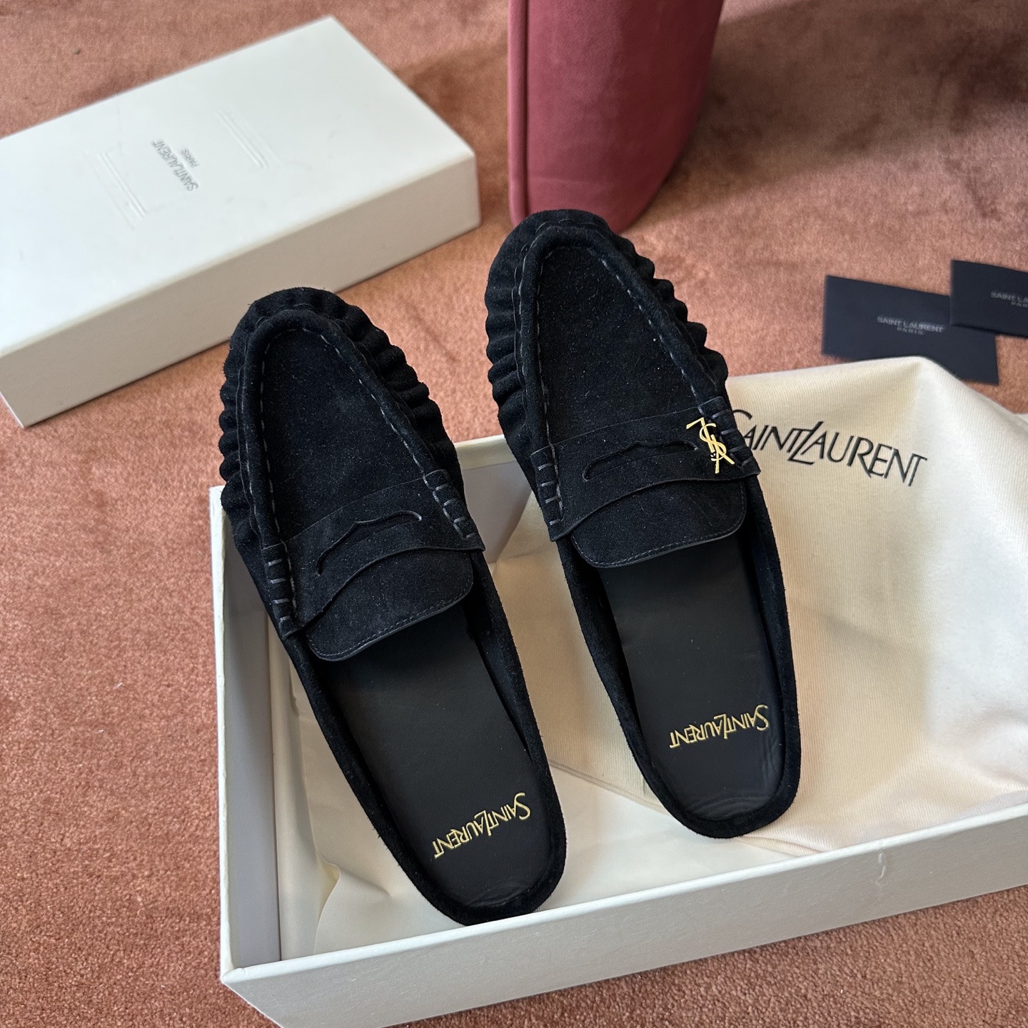 생로랑 YSL 앞코 덮인 뮬 108324 이미지 6