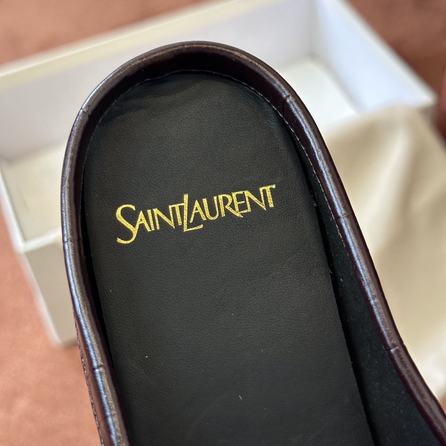 생로랑 YSL 앞코 덮인 뮬 로퍼 108321 이미지 5