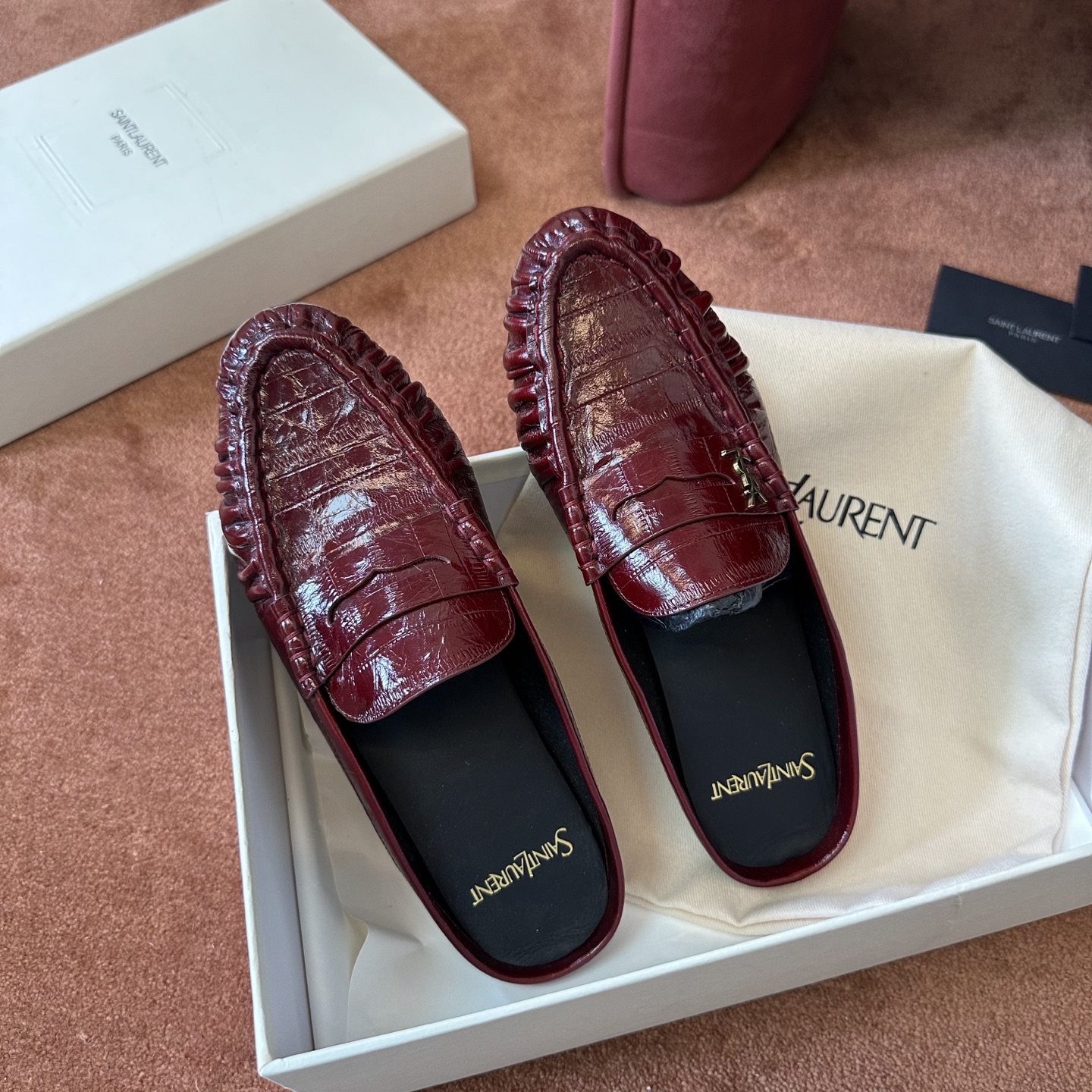 생로랑 YSL 앞코 덮인 뮬 108317 이미지 8
