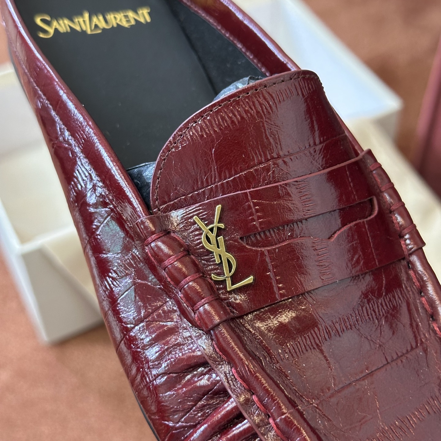 생로랑 YSL 앞코 덮인 뮬 108317 이미지 5