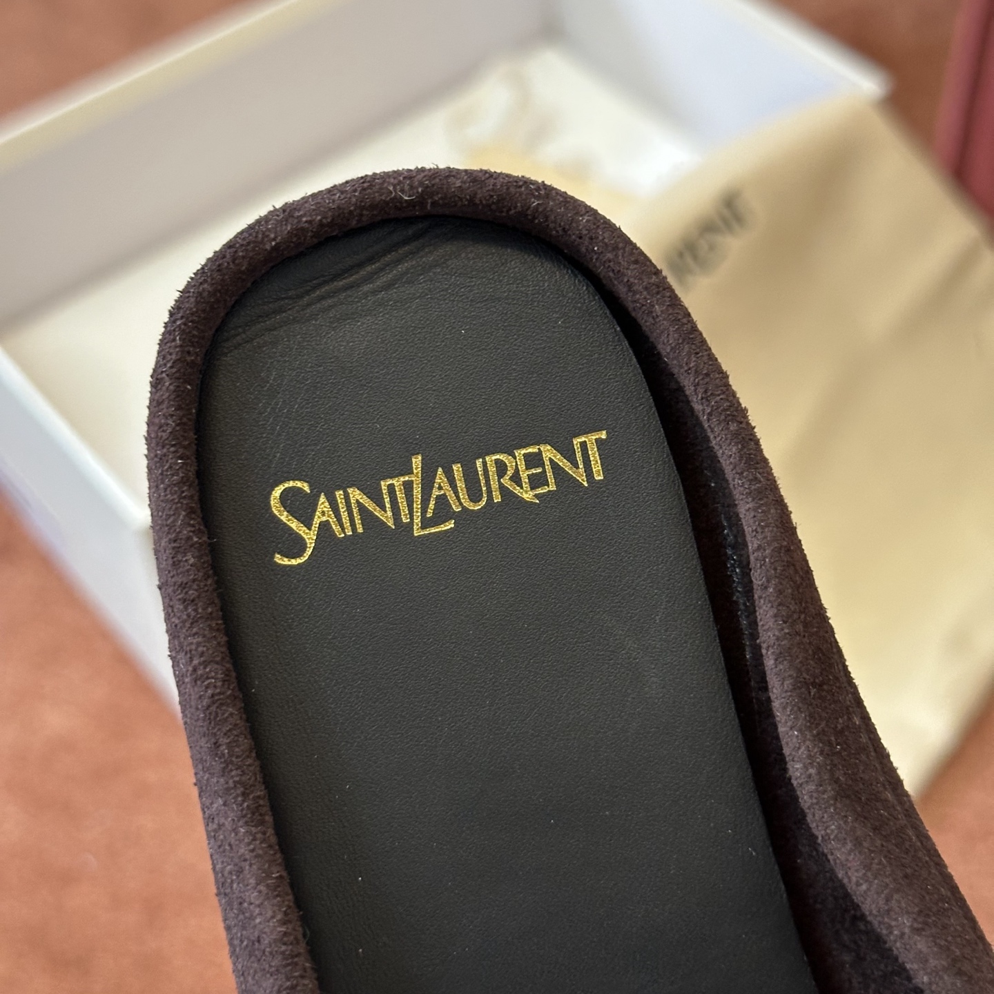 생로랑 YSL 앞코 덮인 뮬 108311 이미지 5