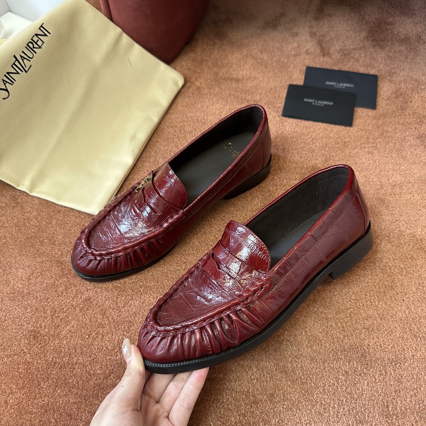 생로랑 YSL 앞코 덮인 뮬 108308 이미지 8