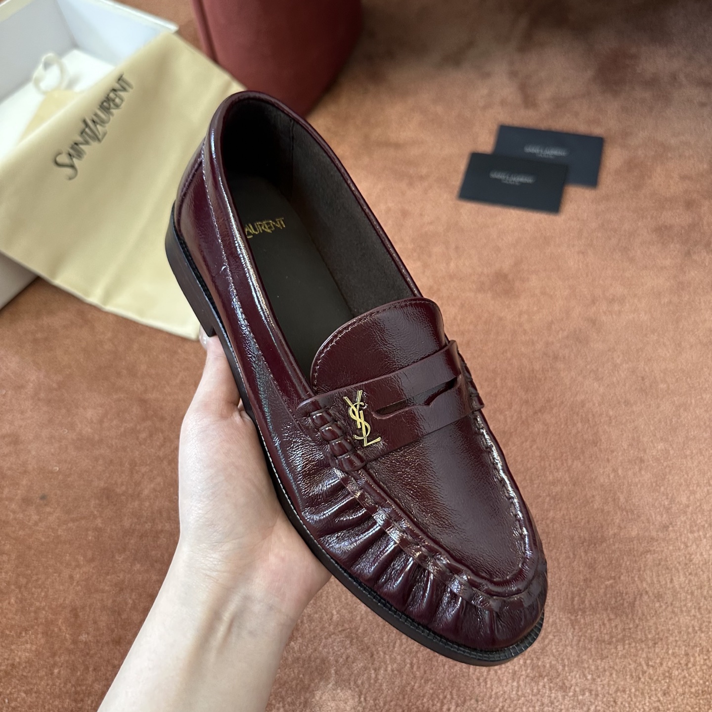 생로랑 YSL 뮬 앞코 덮인 로퍼 108307 이미지 4