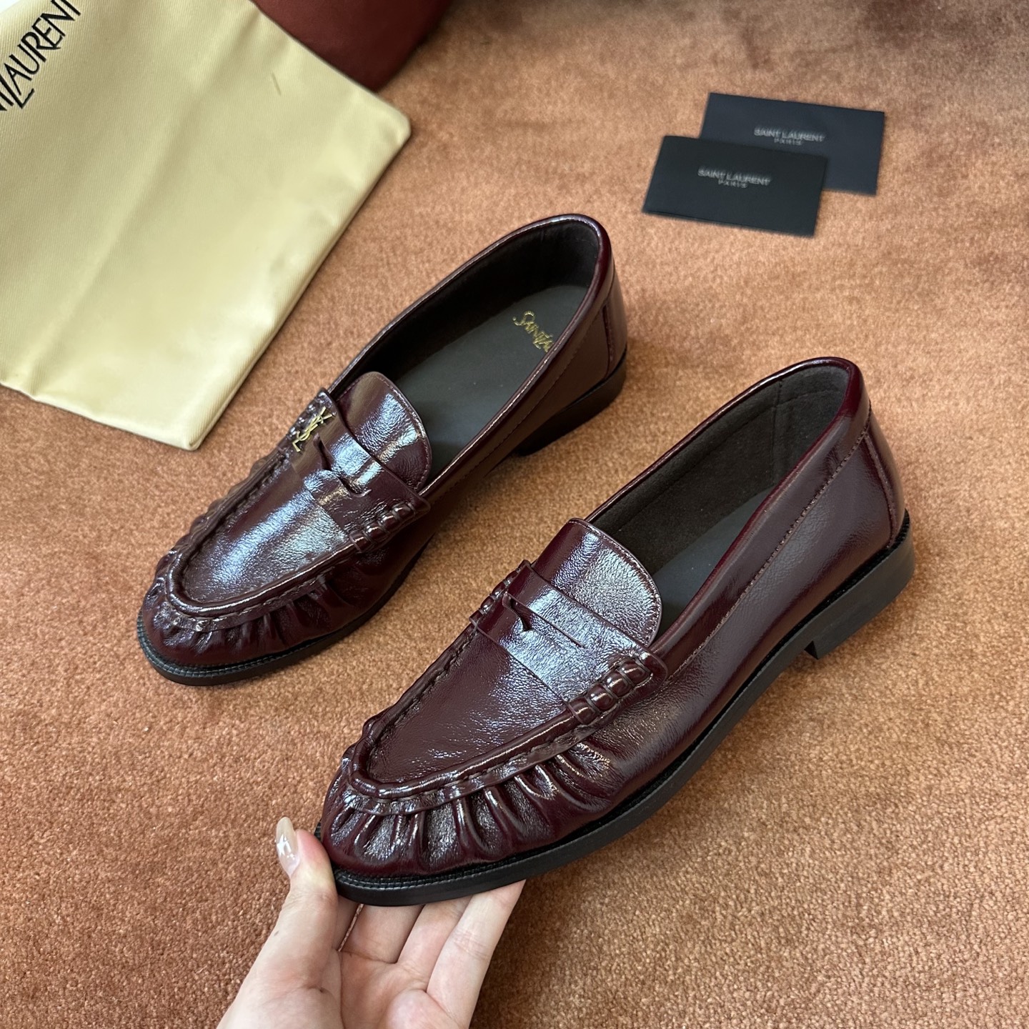 생로랑 YSL 뮬 앞코 덮인 로퍼 108307 이미지 6