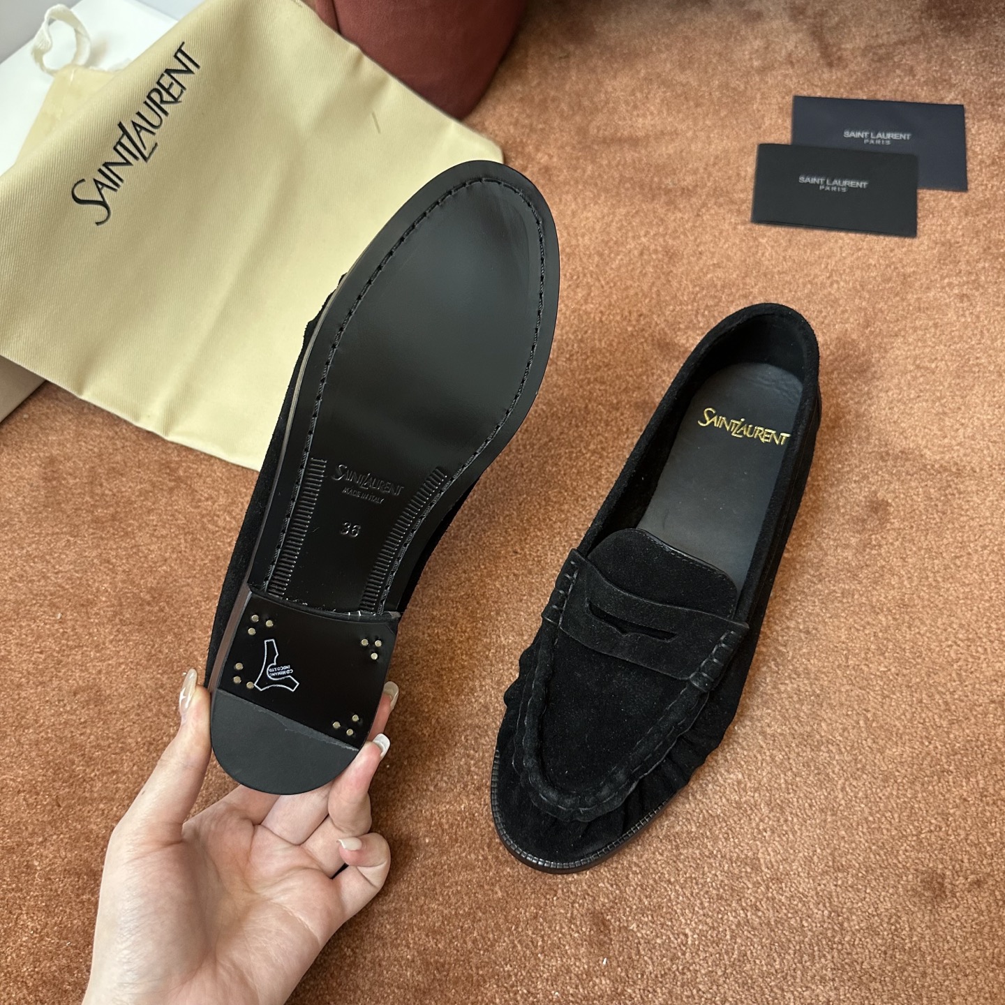 생로랑 YSL 뮬 슬리퍼 108303 이미지 5