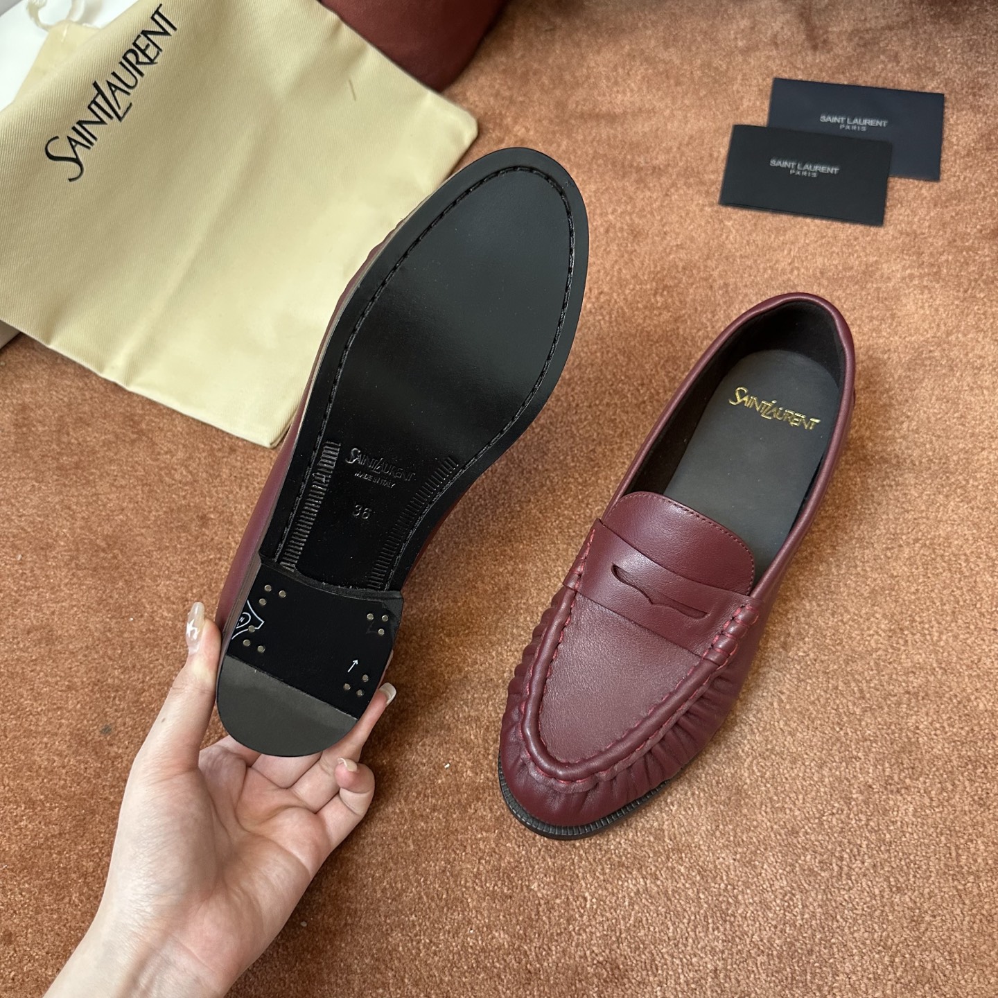 생로랑 YSL 장어가죽 뮬 108298 이미지 7