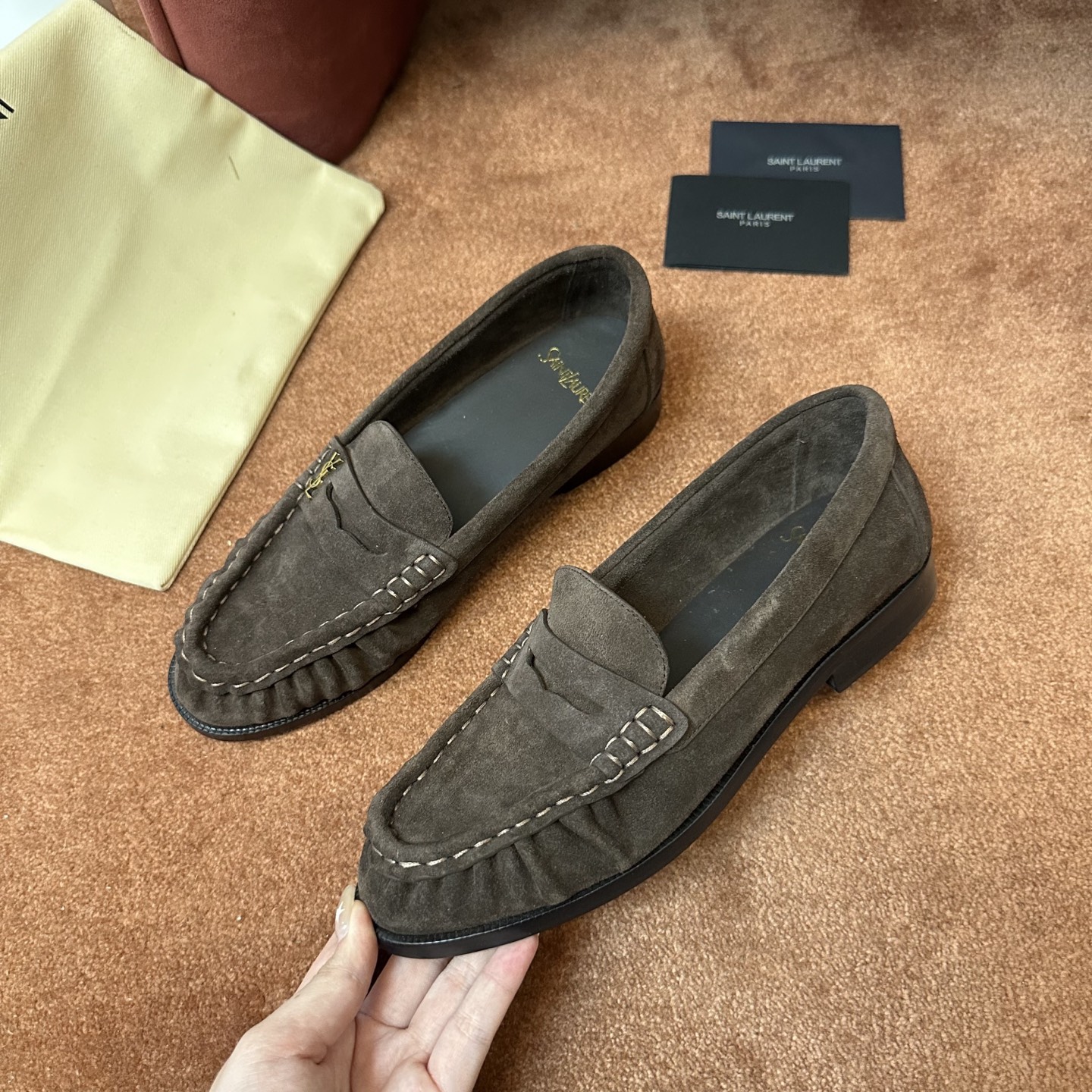 생로랑 YSL 앞코 덮인 뮬 로퍼 108296 이미지 7