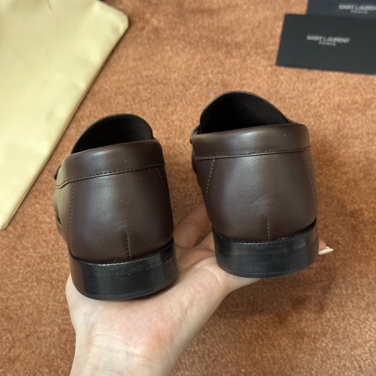 생로랑 YSL 앞코 덮인 뮬 108295 이미지 8