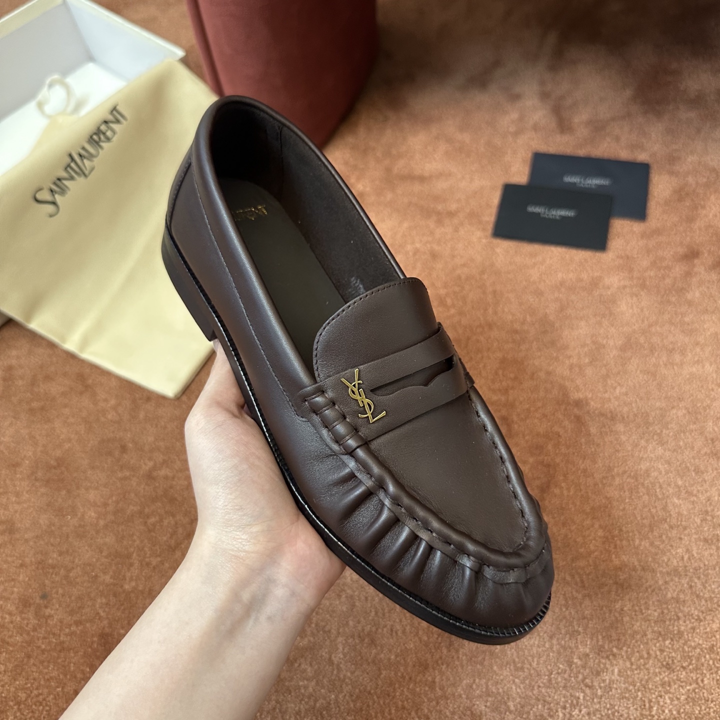 생로랑 YSL 앞코 덮인 뮬 108295 이미지 3