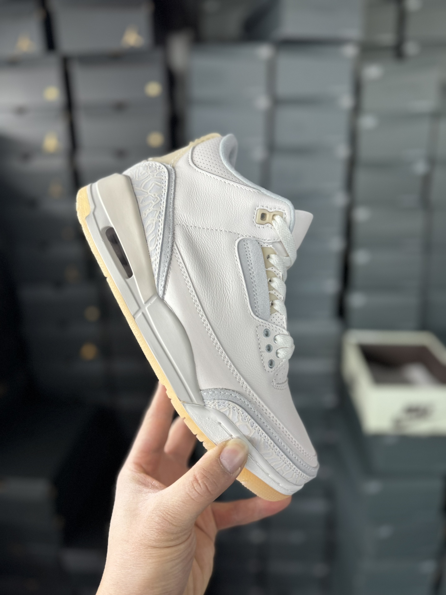 全新X版头层呐帕皮极致高端Air Jordan AJ3 Craft FJ9479-100