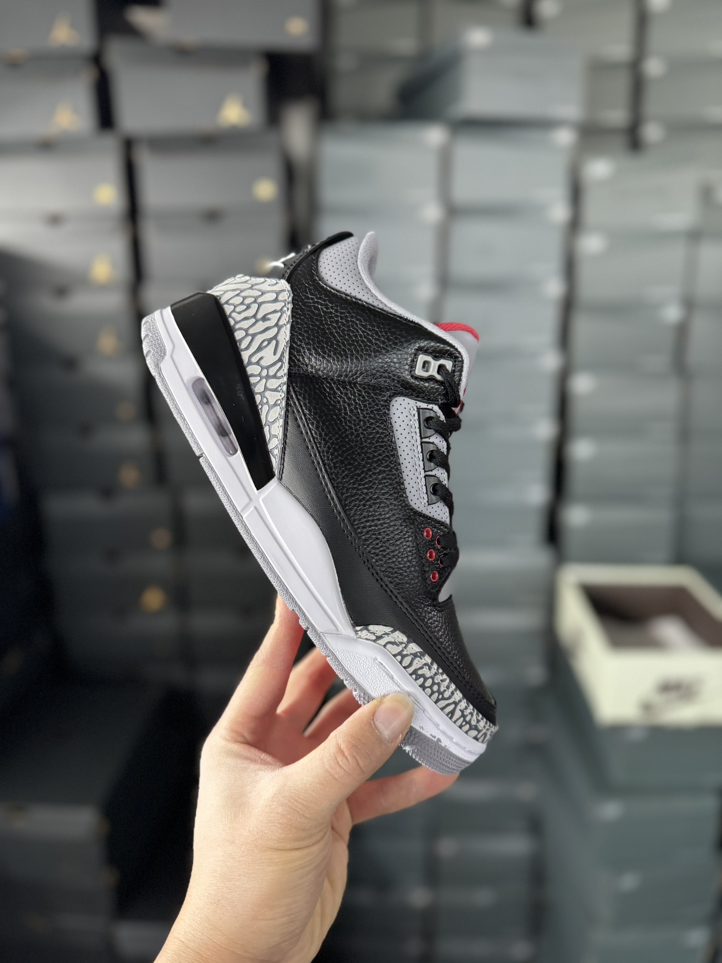 全新X版AJ3系列Air Jordan AJ3 Retro 黑水泥 854262-001