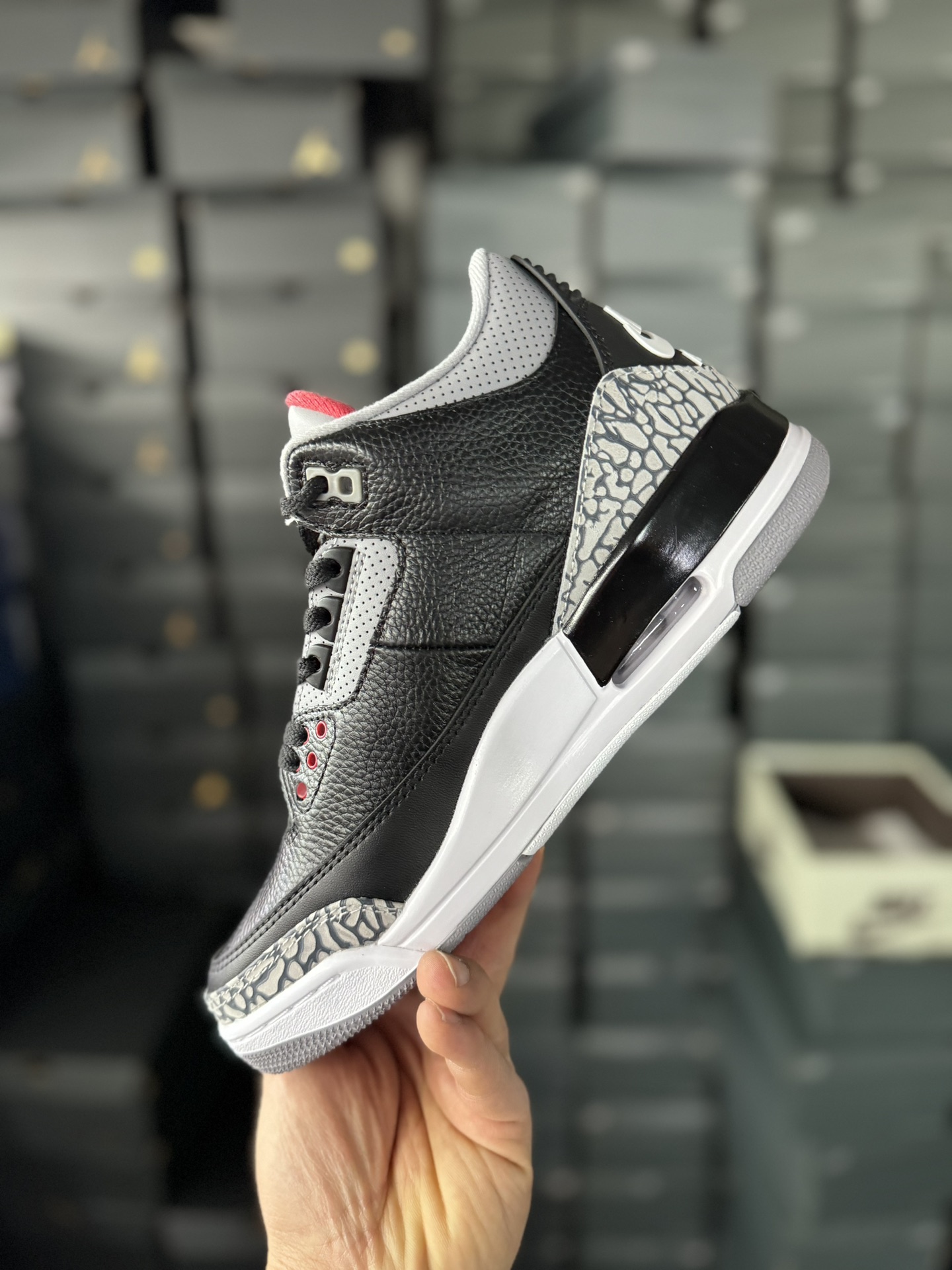 全新X版AJ3系列Air Jordan AJ3 Retro 黑水泥 854262-001