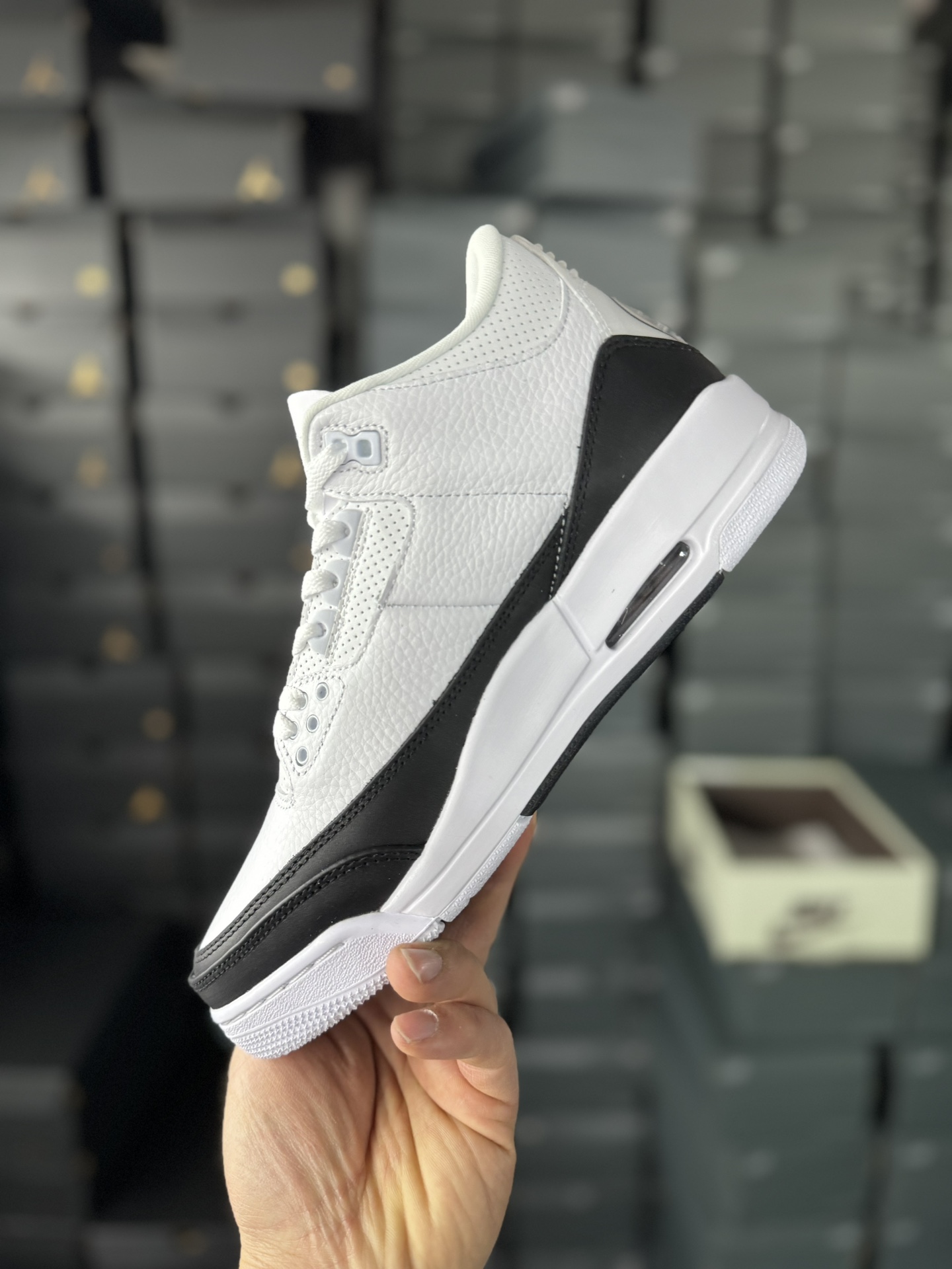 耐克Nike Air Jordan 3”UNC”迈克尔·乔丹AJ3代中帮复古休闲运动文化篮球鞋“藤原浩白黑闪电”DA3595-100