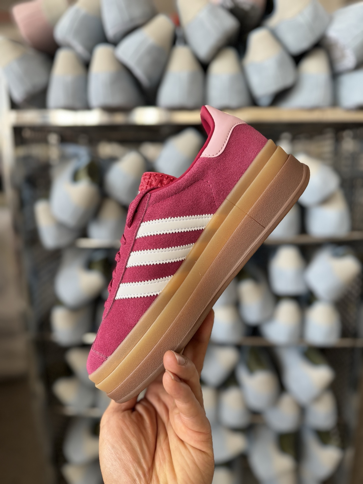 P200CS纯原Ad Originals Gazelle Bold 纯原版本 三叶草厚底休闲防滑耐磨低帮板鞋 ID6997
